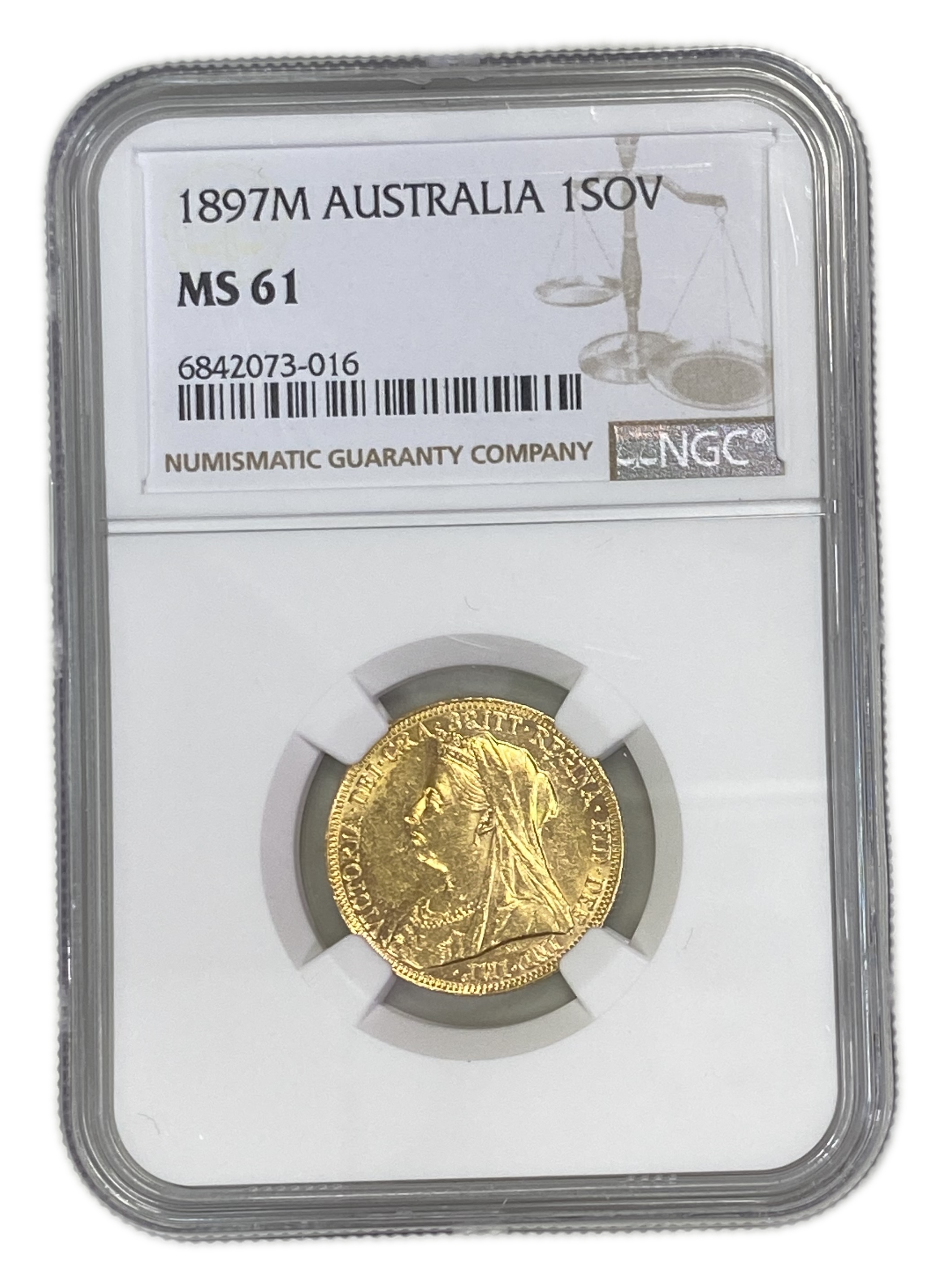 England (Great Britain) – Australia Melbourne – 1 Sovereign 1897 M – Victoria – NGC MS 61 - Gold 917, 7.988g - 1 0