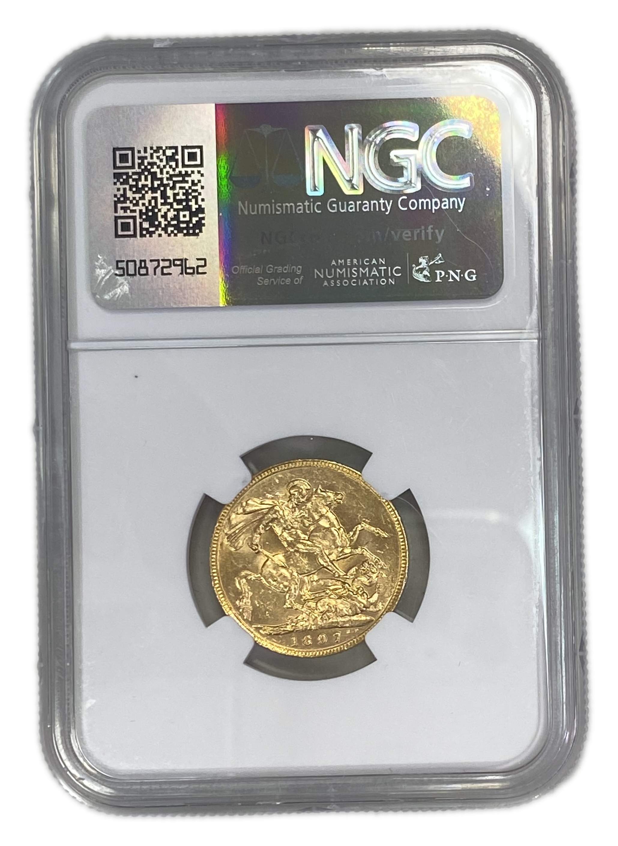England (Great Britain) – Australia Melbourne – 1 Sovereign 1897 M – Victoria – NGC MS 61 - Gold 917, 7.988g - 1 1