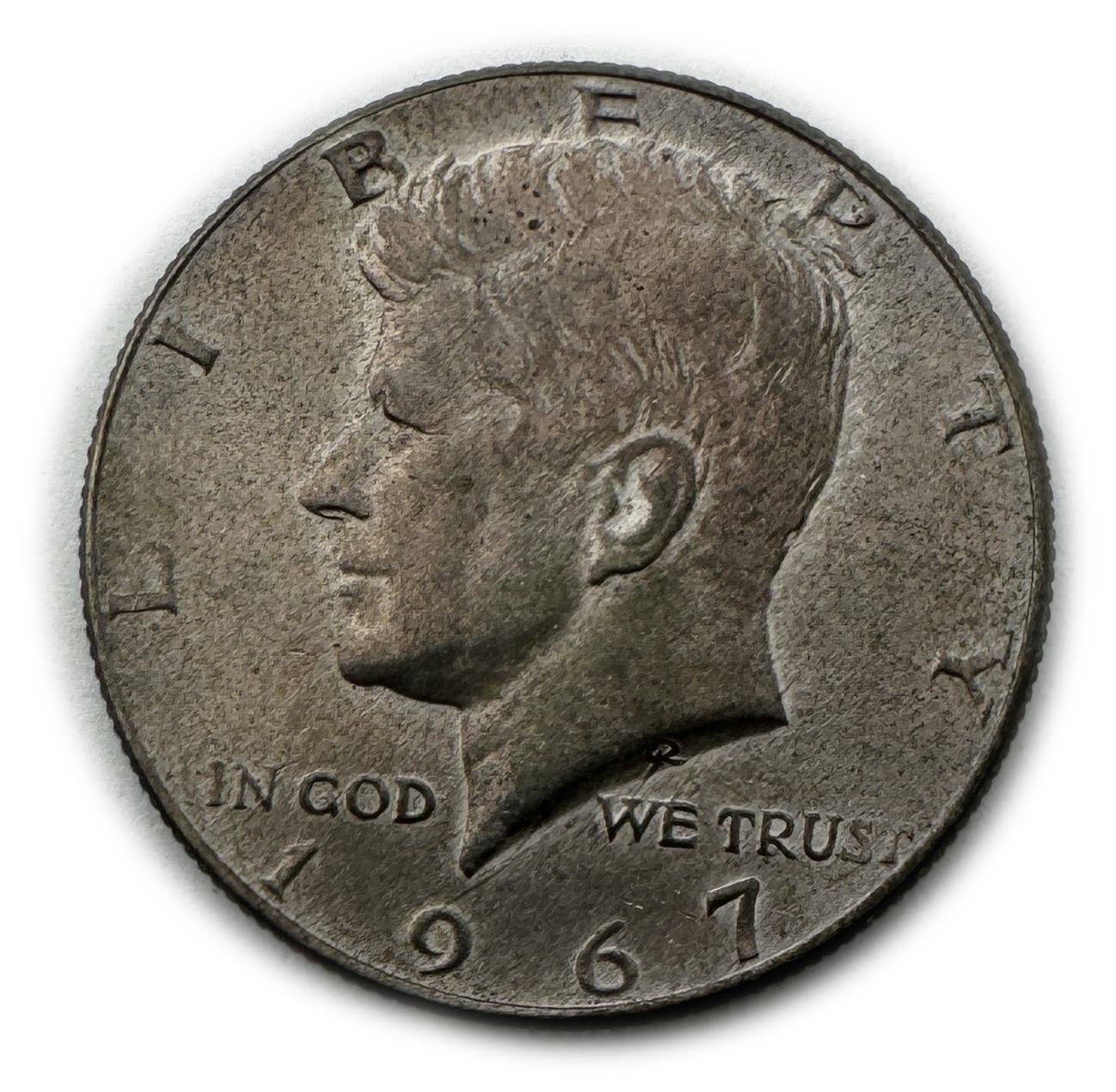 United States - ½ Dollar 1967 - "Kennedy Half Dollar" - Mint error, Missing clad, reduce weight 9.55g - 1 0