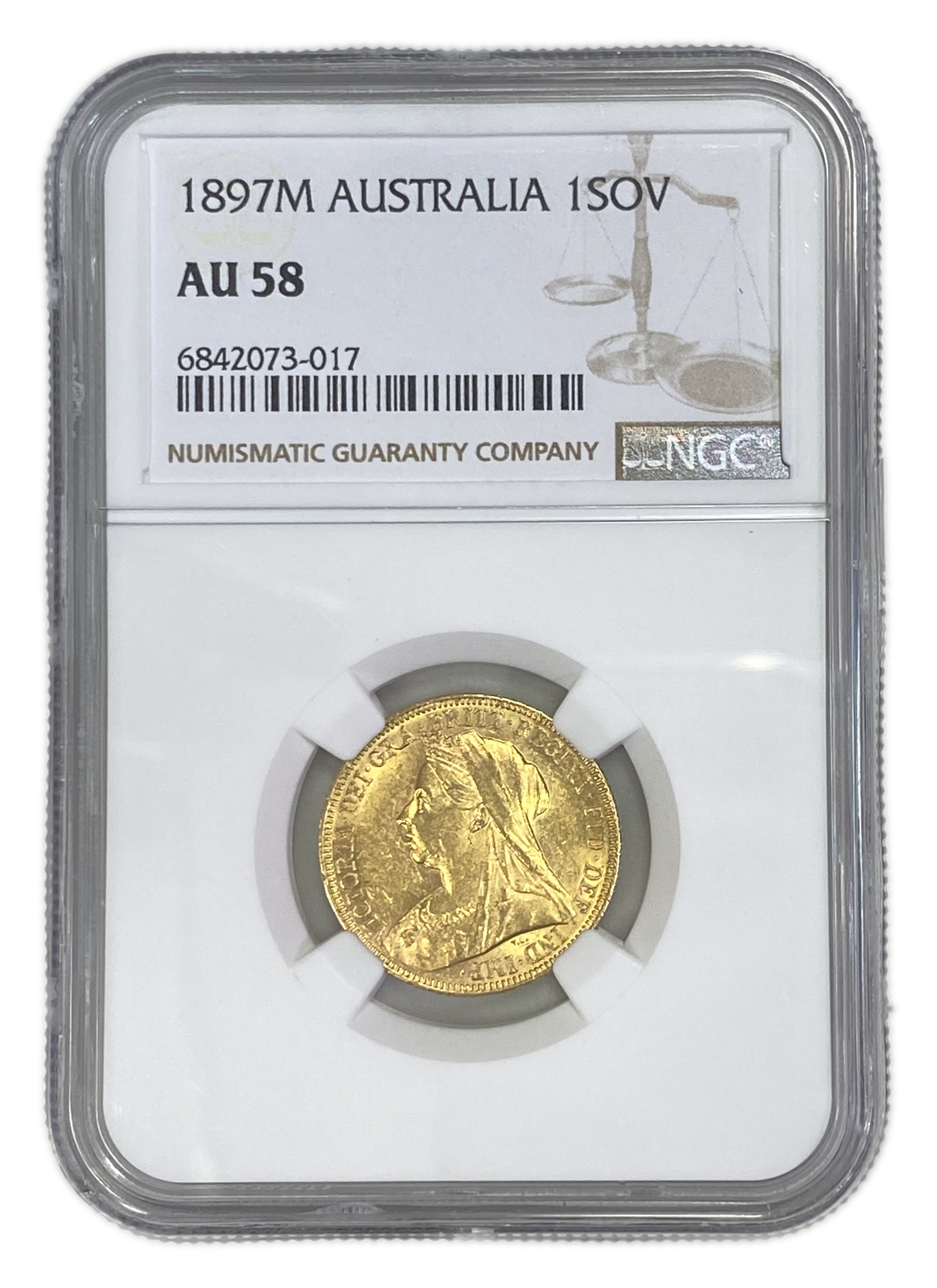 England (Great Britain) – Australia Melbourne – 1 Sovereign 1897 M – Victoria – NGC AU 58 - Gold 917, 7.988g - 1 0