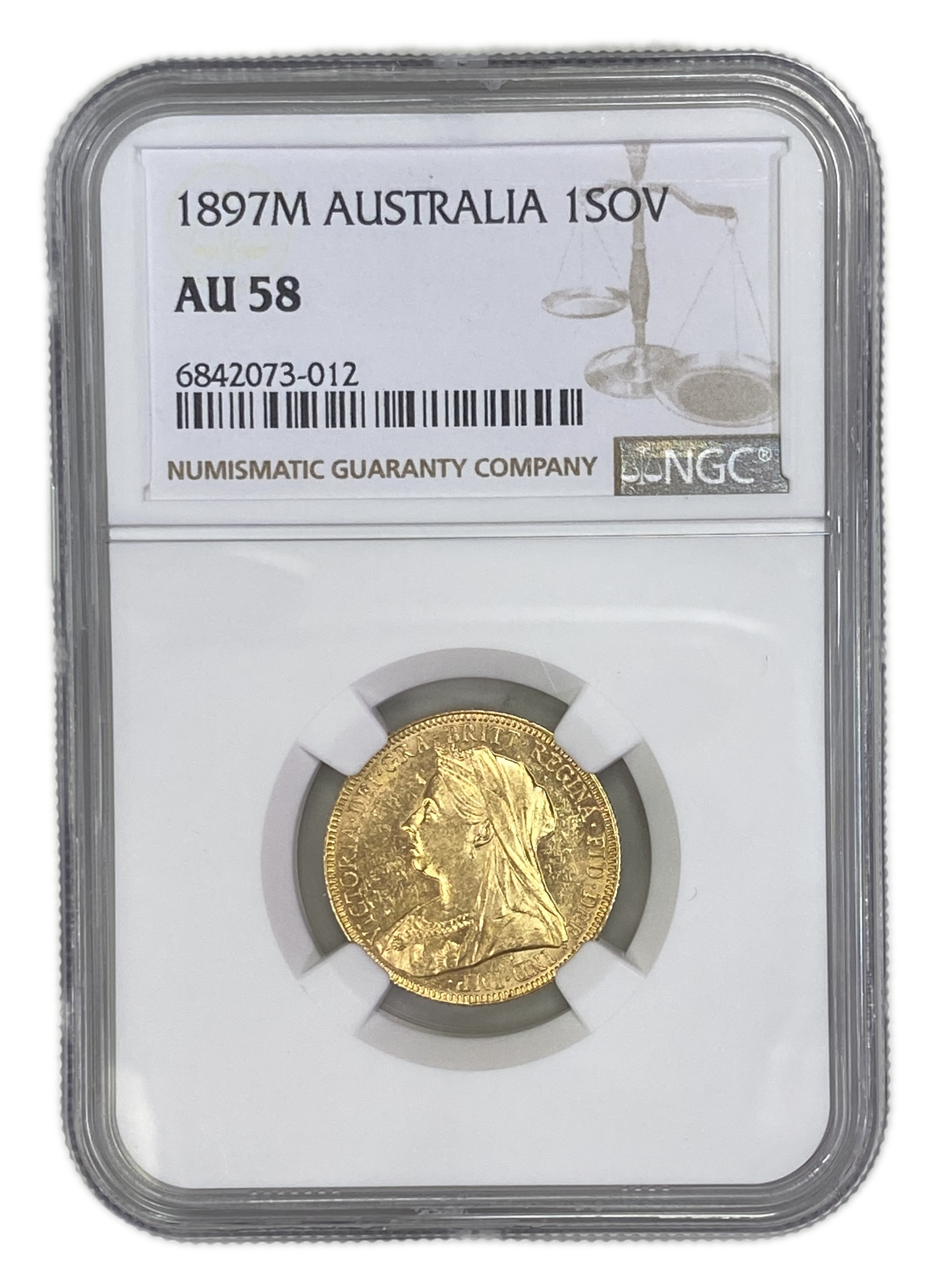England (Great Britain) – Australia Melbourne – 1 Sovereign 1897 M – Victoria – NGC AU 58 - Gold 917, 7.988g - 1 0