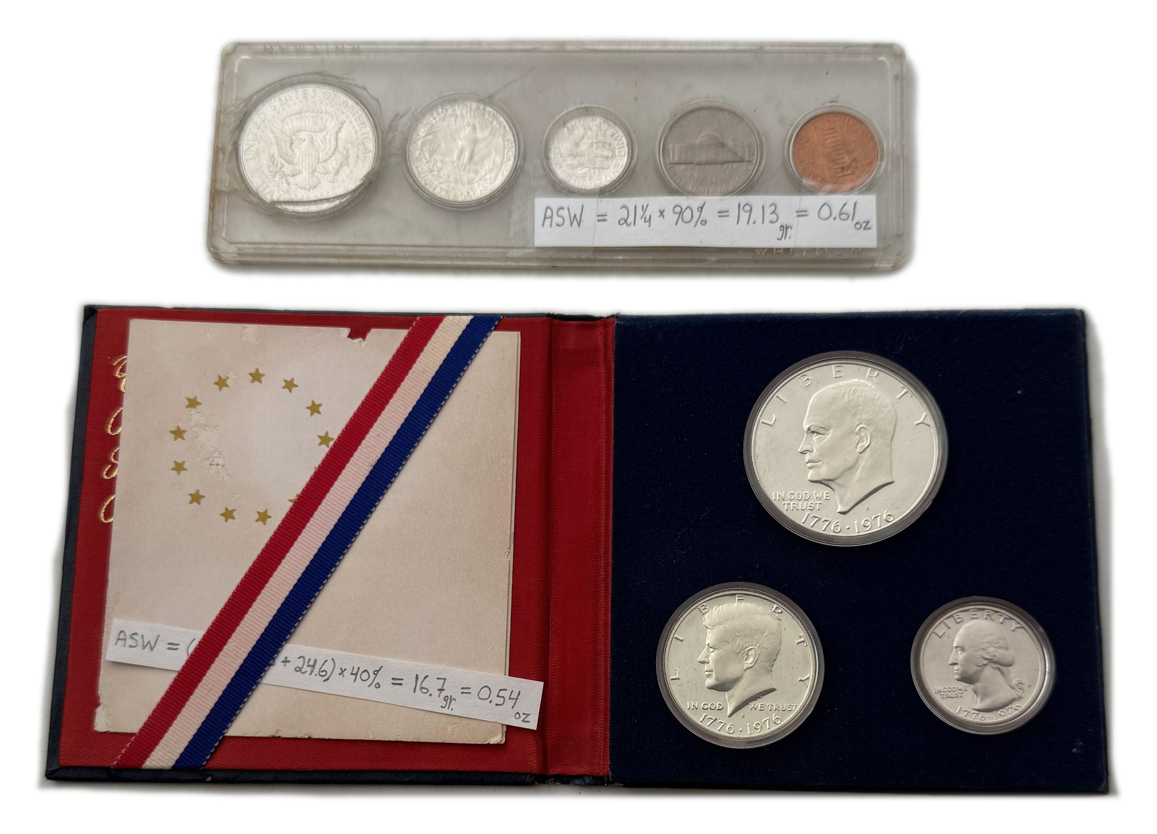 USA - 2 United States coin sets - different years, the coindition of the coins in the sets is UNC - 1 0
