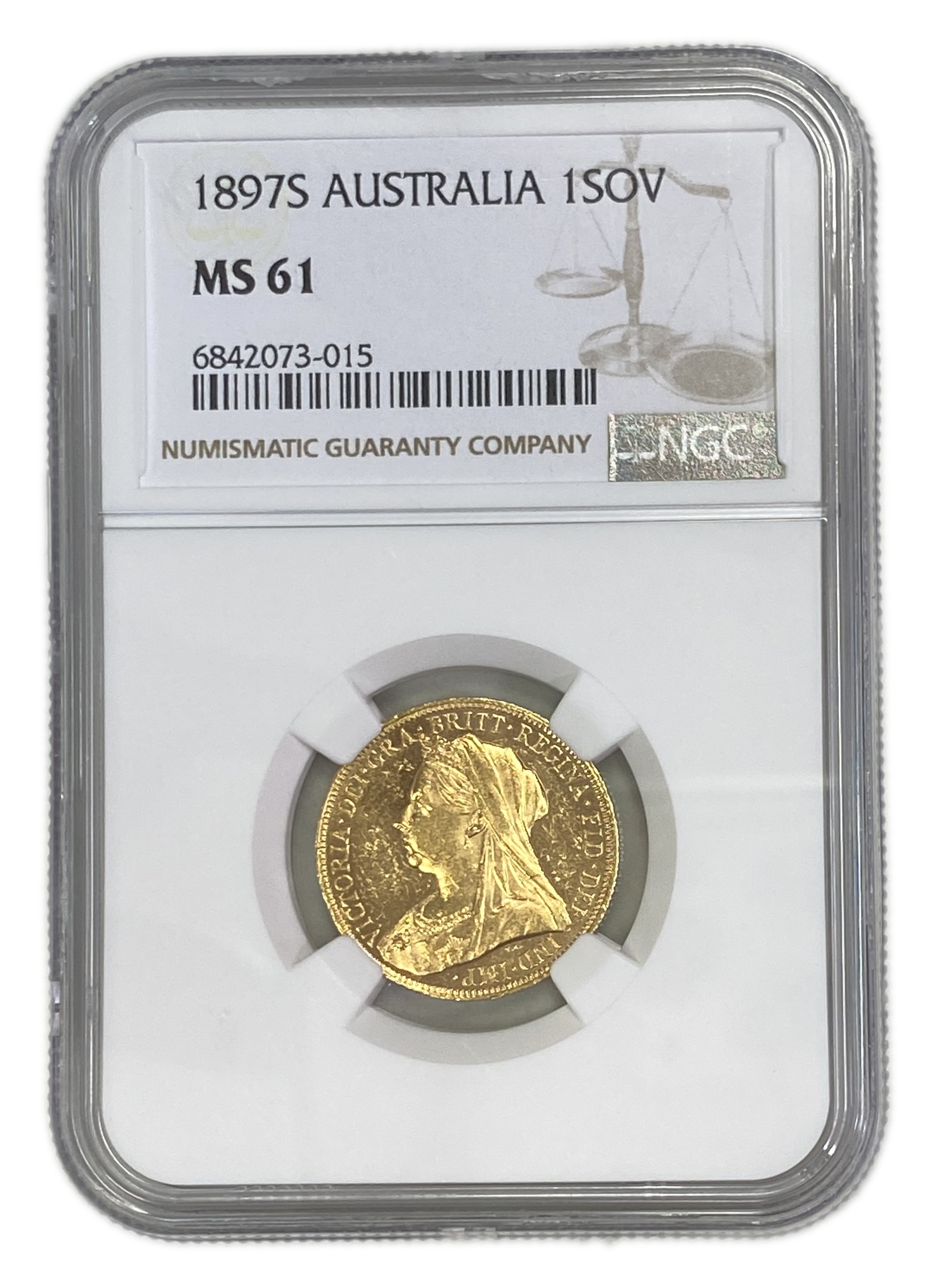 England (Great Britain) – Australia Sydney– 1 Sovereign 1897 S – Victoria – NGC MS 61 - Gold 917, 7.988g - 1 0