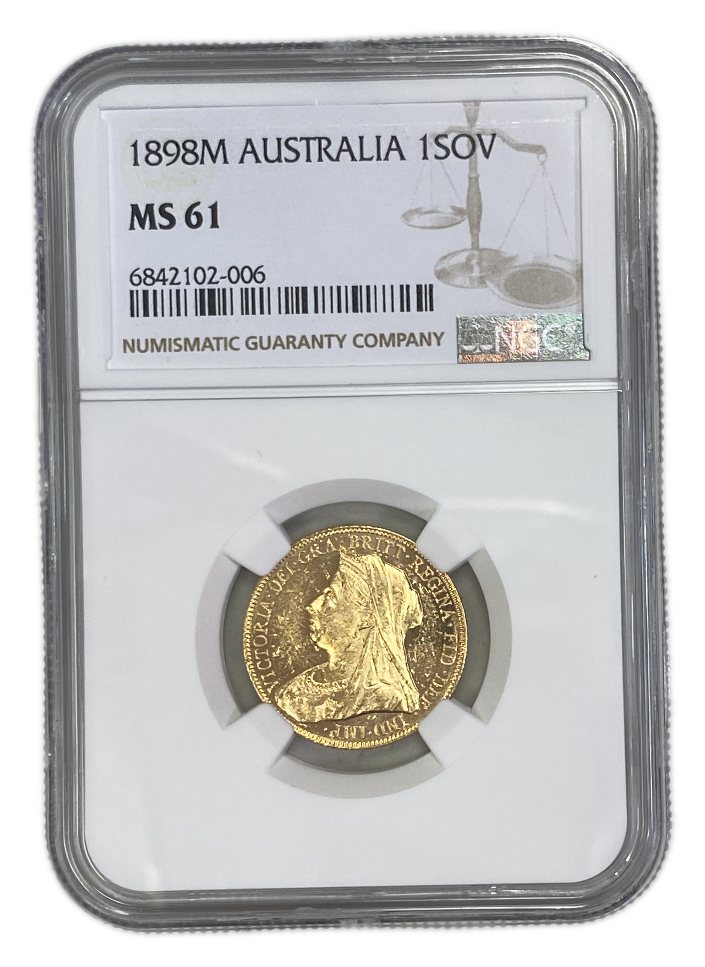 England (Great Britain) – Australia Melbourne – 1 Sovereign 1898 M – Victoria – NGC MS 61 - Gold 917, 7.988g - 1 0