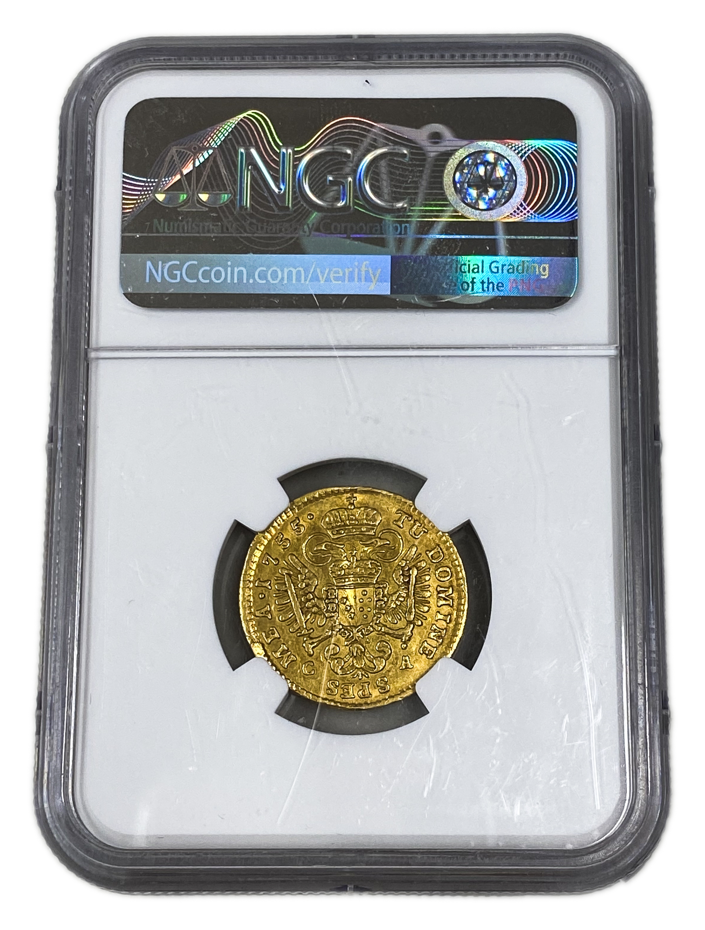 Austria - 1 Ducat 1755 CA - Franciscus I Vienna - NGC AU 53 - Gold 986, 3.49g - 1 3