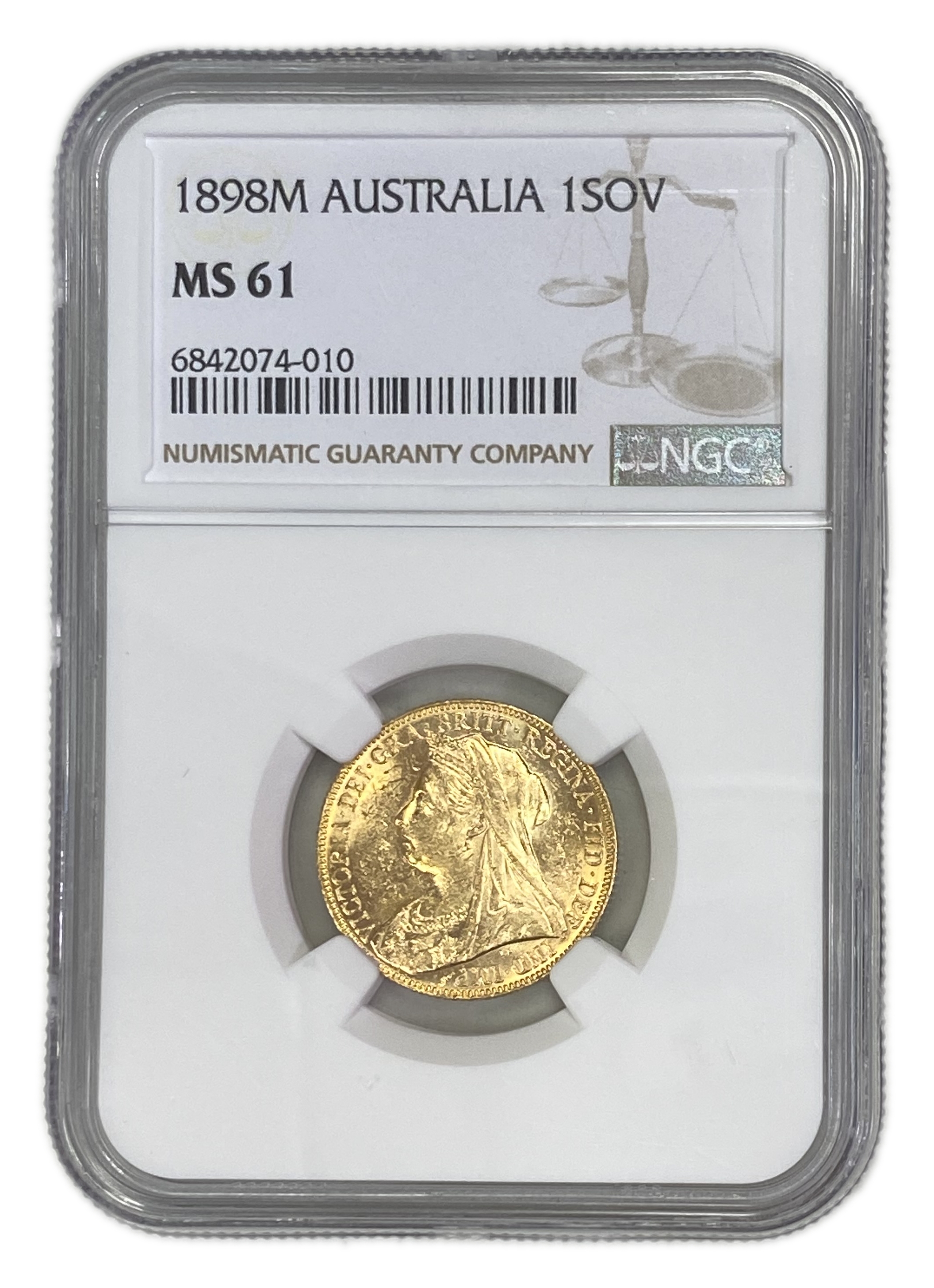 England (Great Britain) – Australia Melbourne – 1 Sovereign 1898 M – Victoria – NGC MS 61 - Gold 917, 7.988g - 1 0
