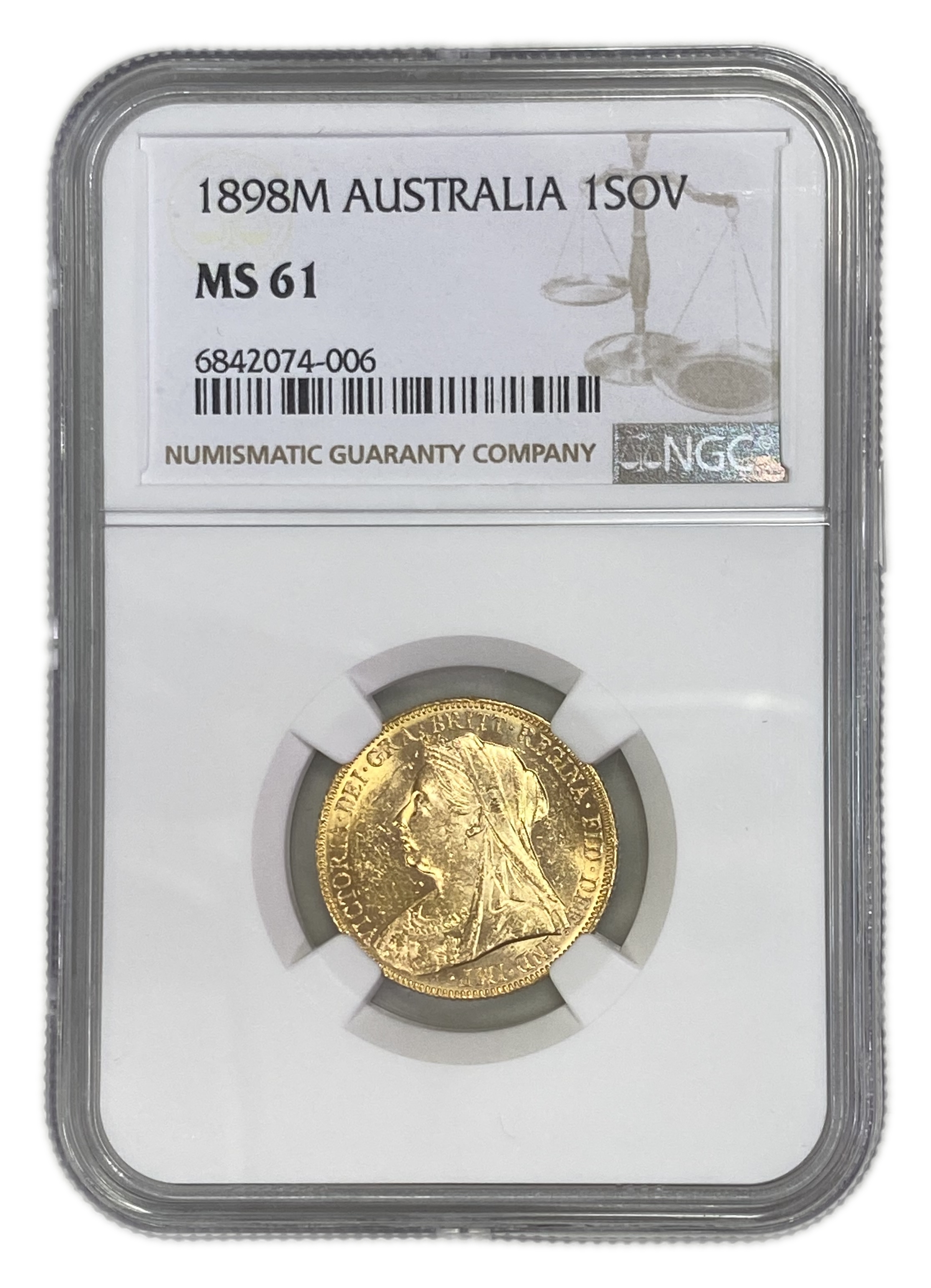 England (Great Britain) – Australia Melbourne – 1 Sovereign 1898 M – Victoria – NGC MS 61 - Gold 917, 7.988g - 1 0