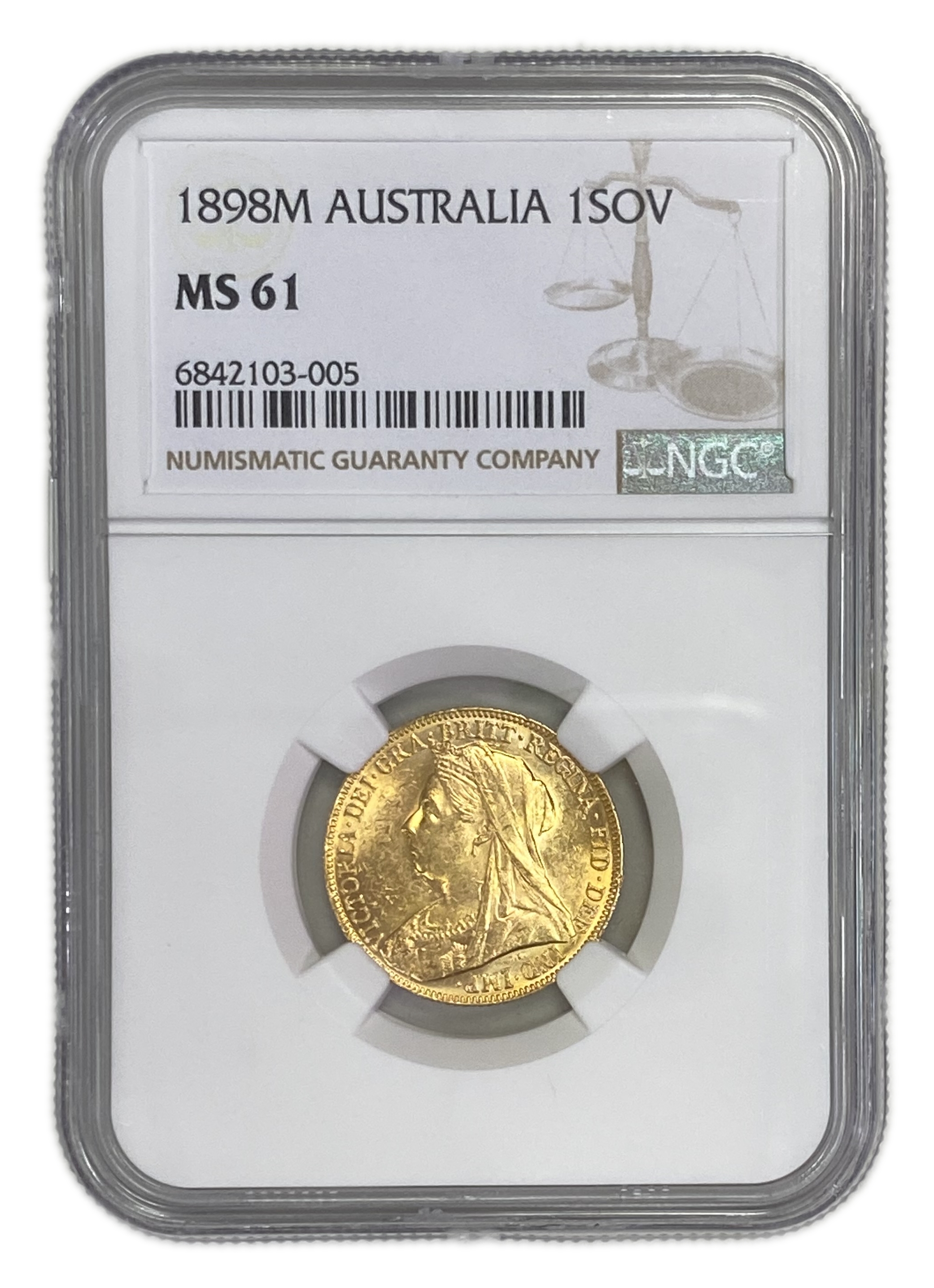 England (Great Britain) – Australia Melbourne – 1 Sovereign 1898 M – Victoria – NGC MS 61 - Gold 917, 7.988g - 1 0