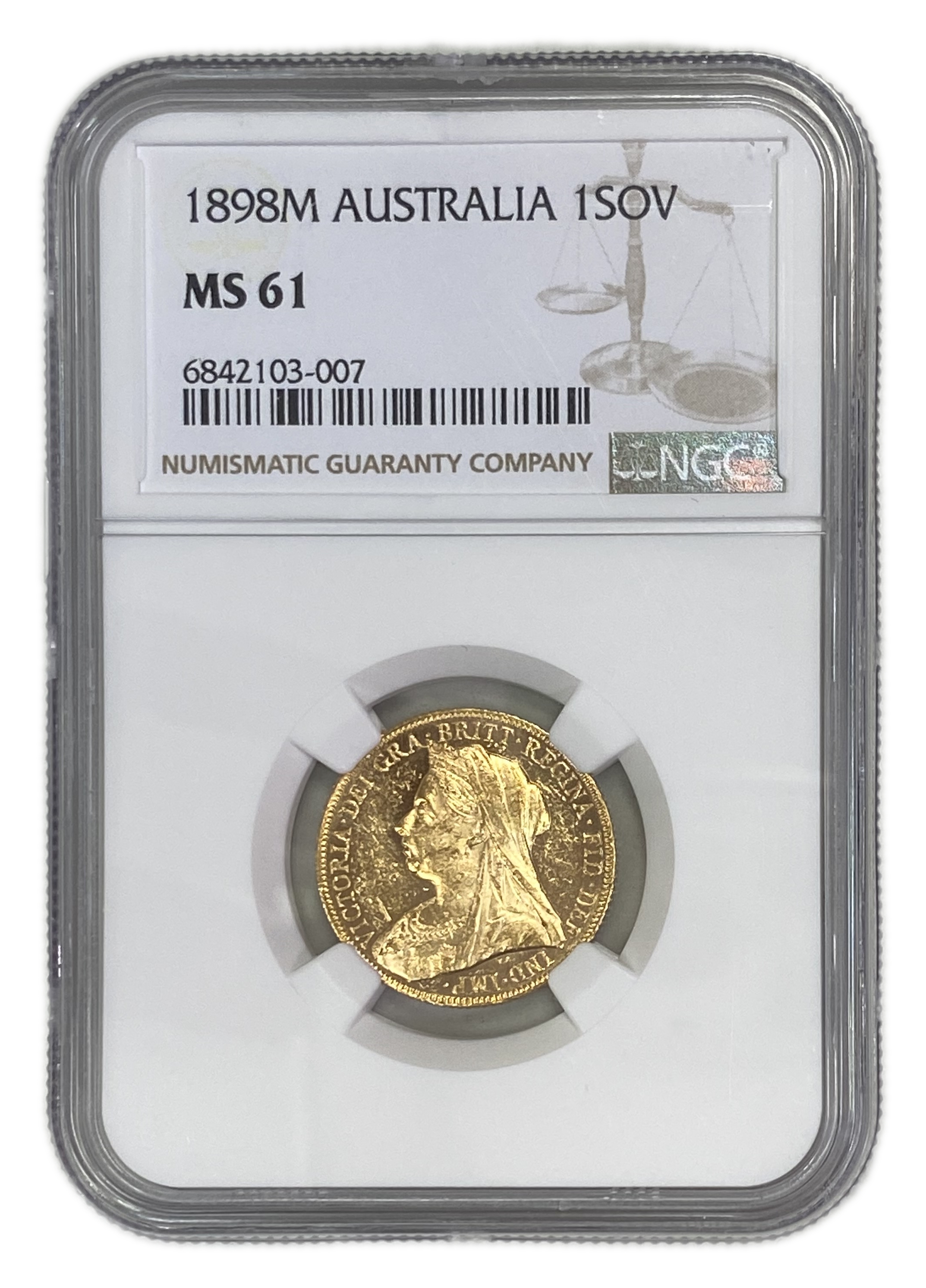 England (Great Britain) – Australia Melbourne – 1 Sovereign 1898 M – Victoria – NGC MS 61 - Gold 917, 7.988g - 1 0