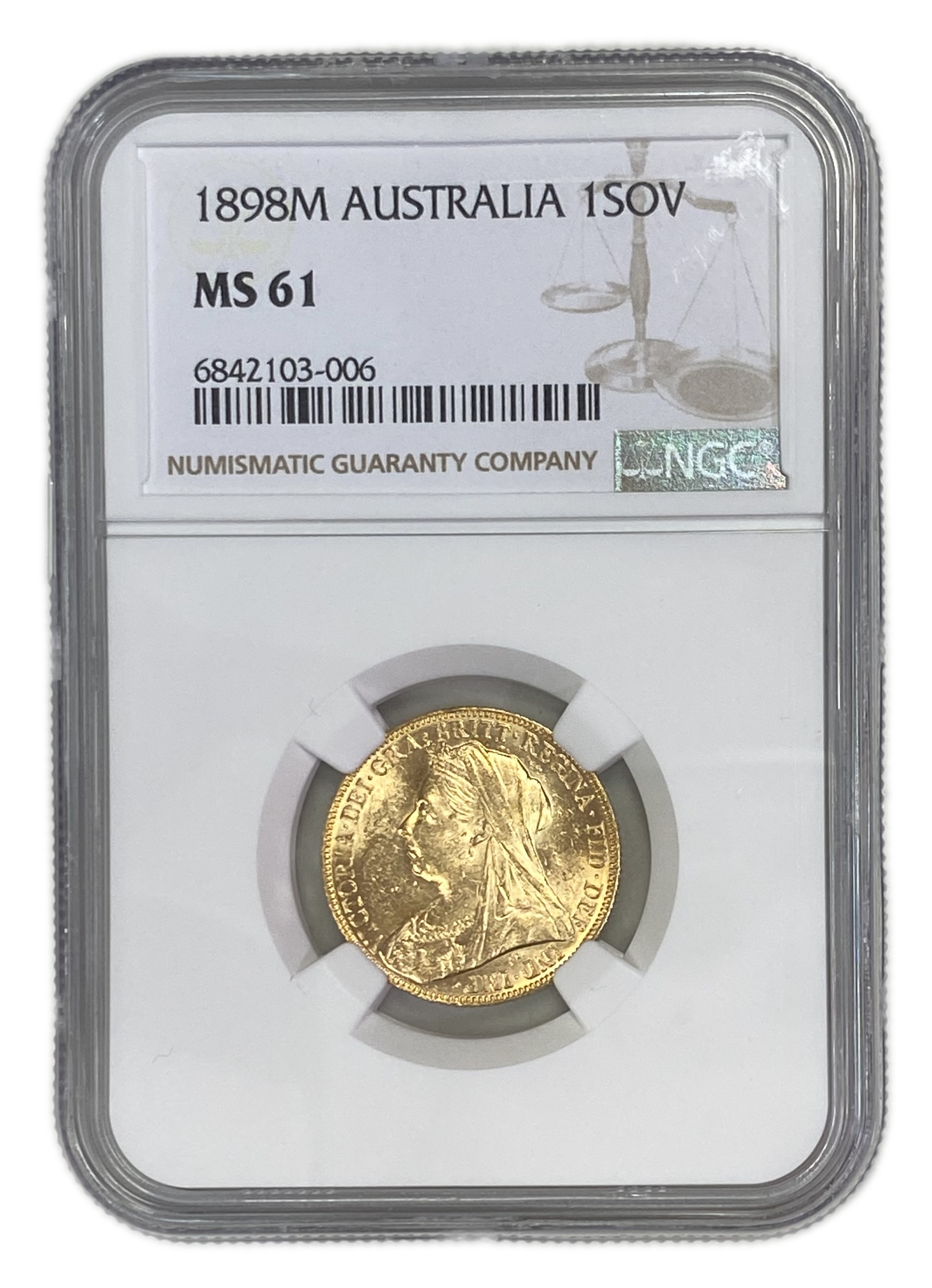 England (Great Britain) – Australia Melbourne – 1 Sovereign 1898 M – Victoria – NGC MS 61 - Gold 917, 7.988g - 1 0