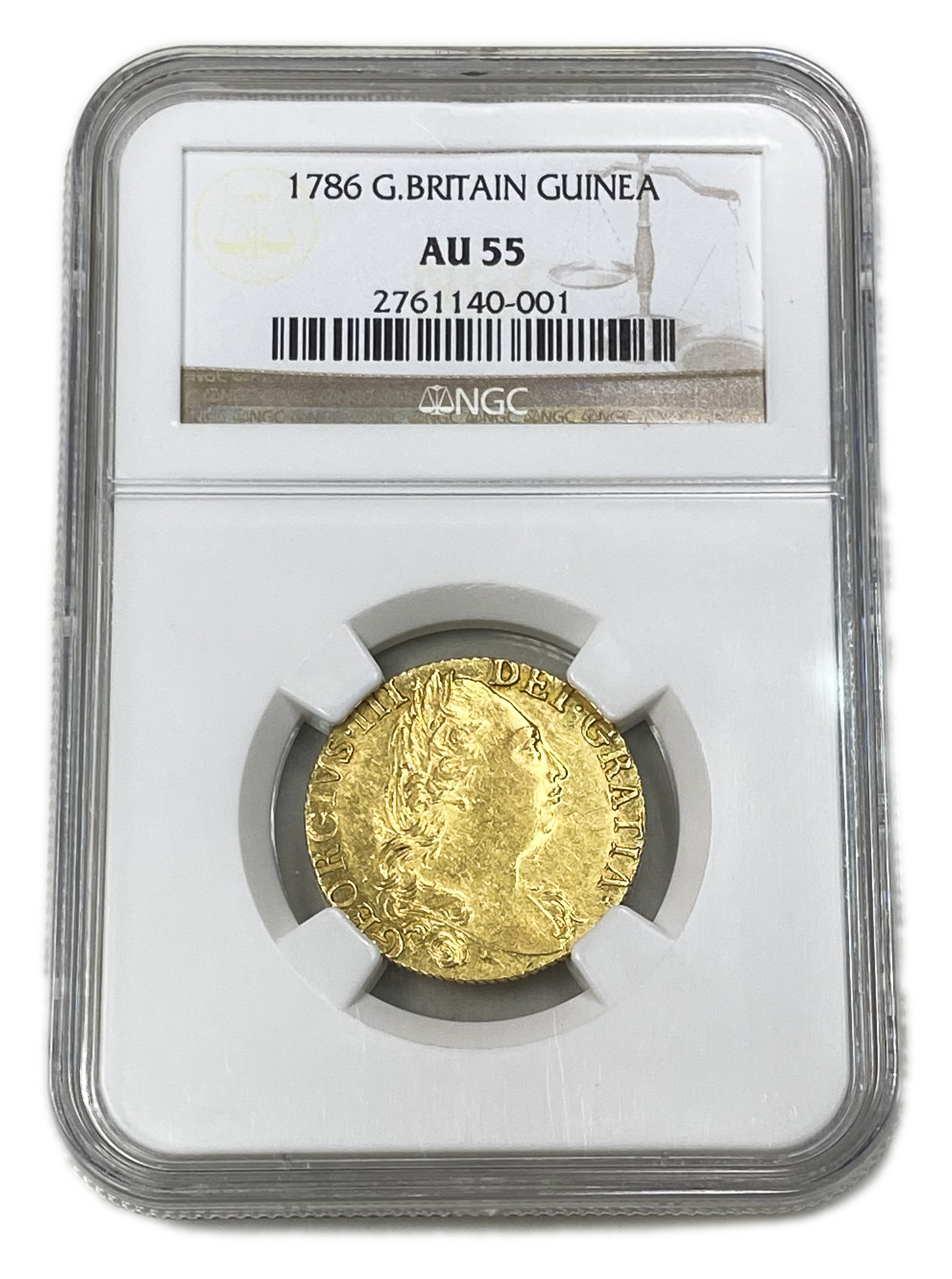 England (Great Britain) - 1 Guinea 1786 - NGC AU 55 - George III 4th portrait - Gold 917, 8.4g - 1 2