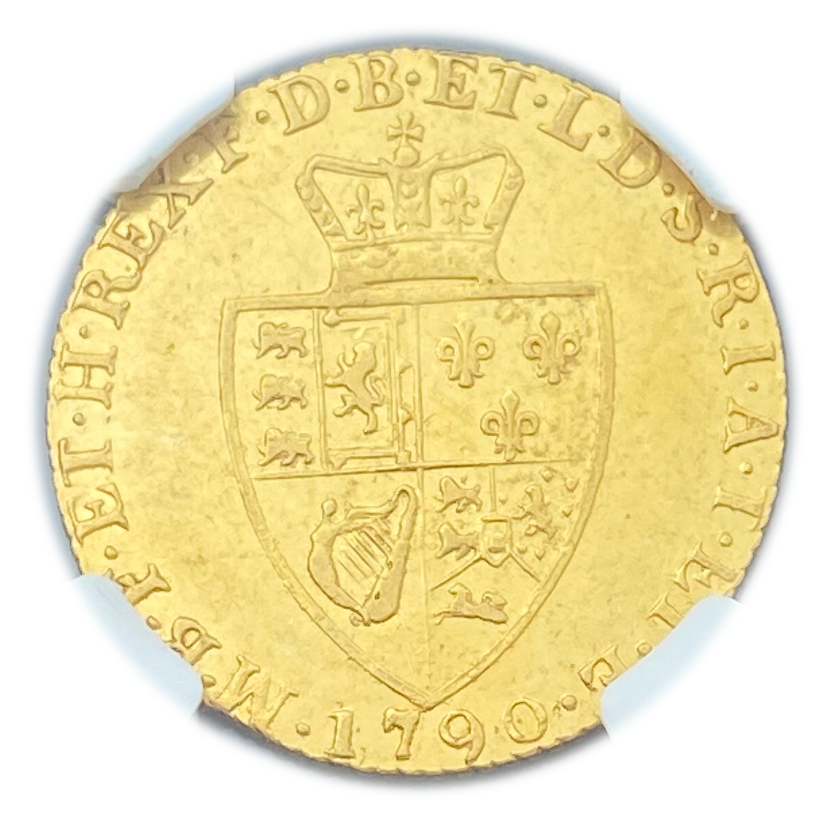 England (Great Britain) - 1 Guinea 1790 - NGC XF 45 - George III 5th portrait; 'Spade' Guinea - Gold 917, 8.35g - 1 1