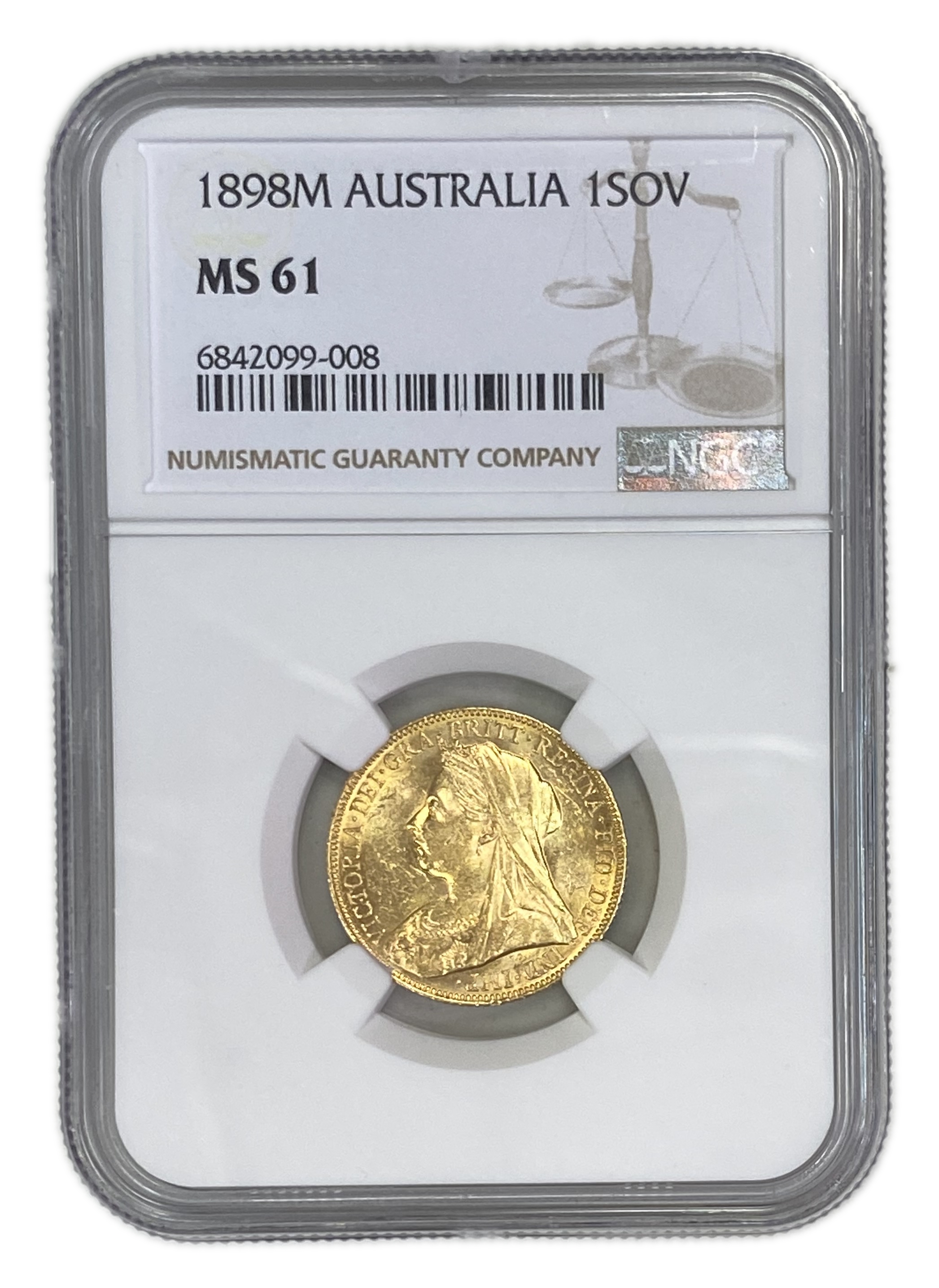 England (Great Britain) – Australia Melbourne – 1 Sovereign 1898 M – Victoria – NGC MS 61 - Gold 917, 7.988g - 1 0