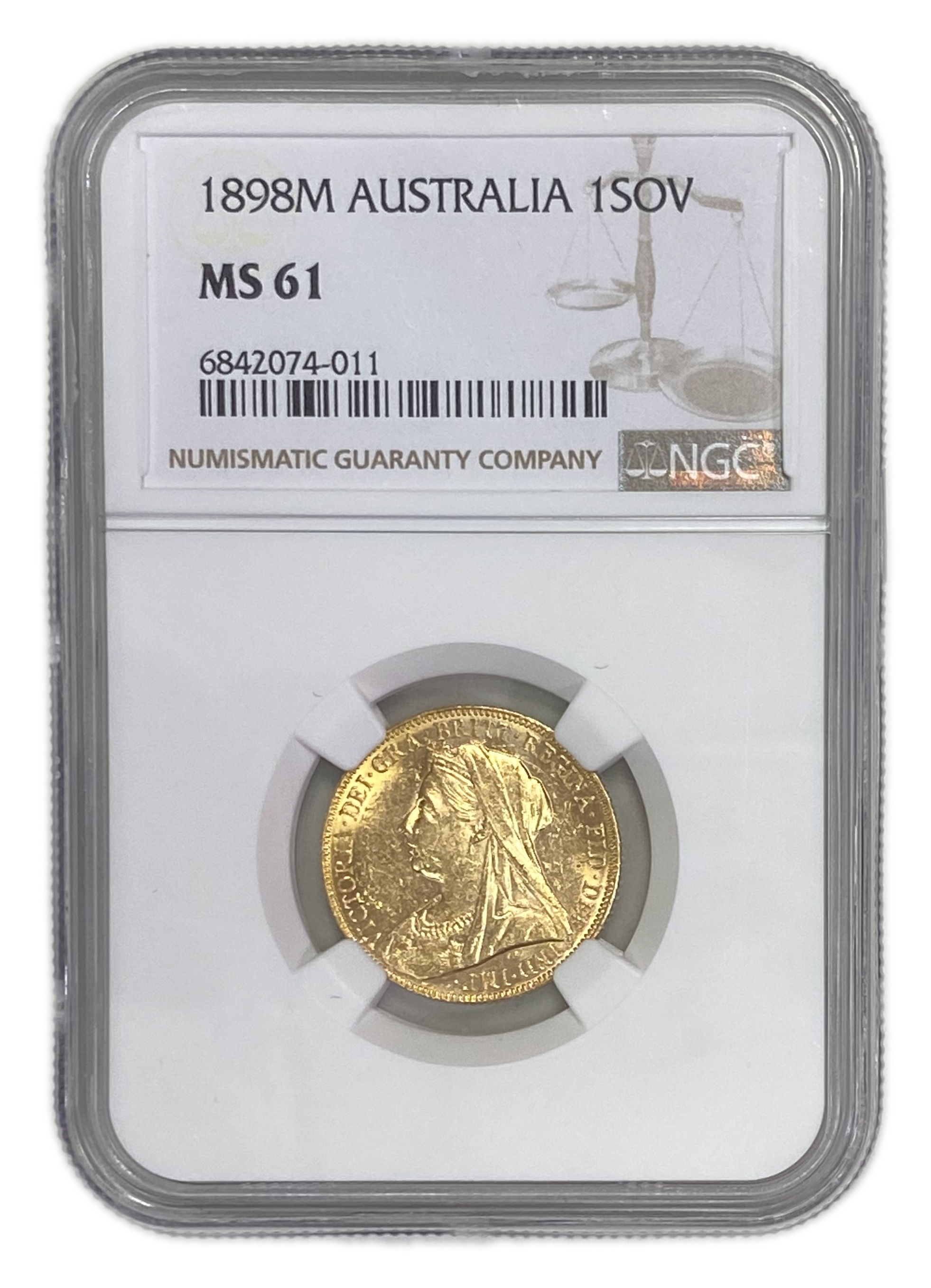England (Great Britain) – Australia Melbourne – 1 Sovereign 1898 M – Victoria – NGC MS 61 - Gold 917, 7.988g - 1 0