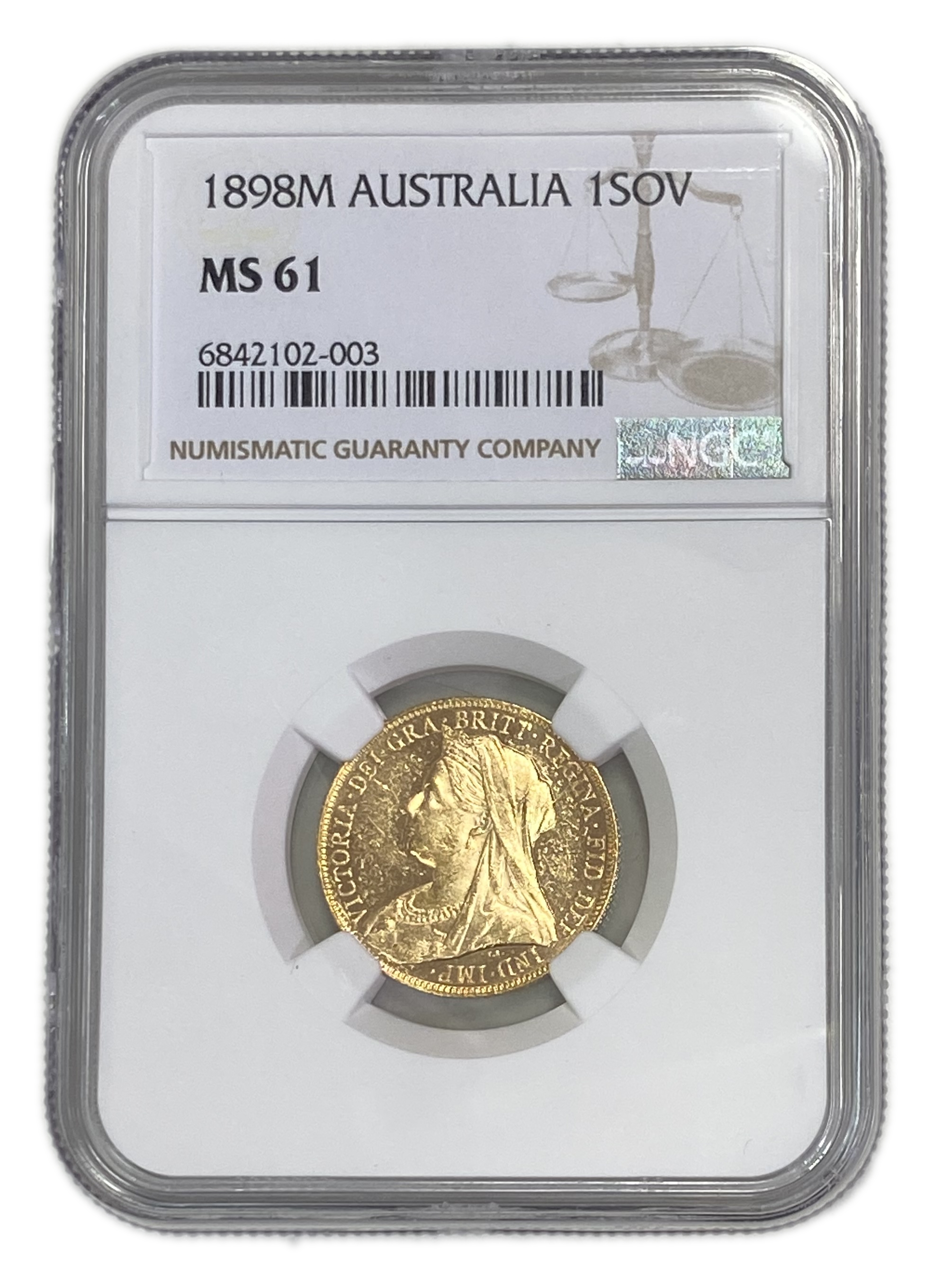 England (Great Britain) – Australia Melbourne – 1 Sovereign 1898 M – Victoria – NGC MS 61 - Gold 917, 7.988g - 1 0