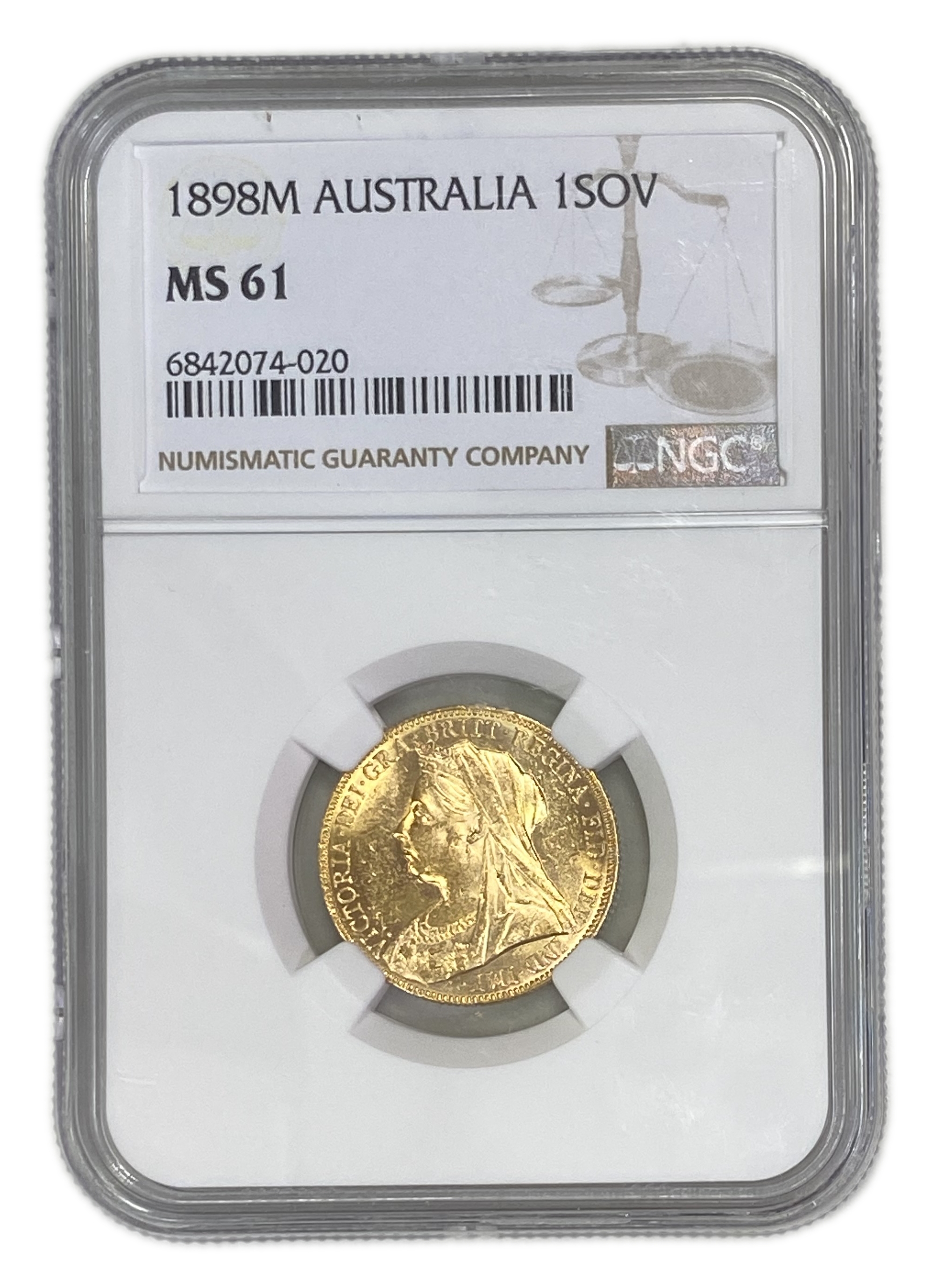 England (Great Britain) – Australia Melbourne – 1 Sovereign 1898 M – Victoria – NGC MS 61 - Gold 917, 7.988g - 1 0