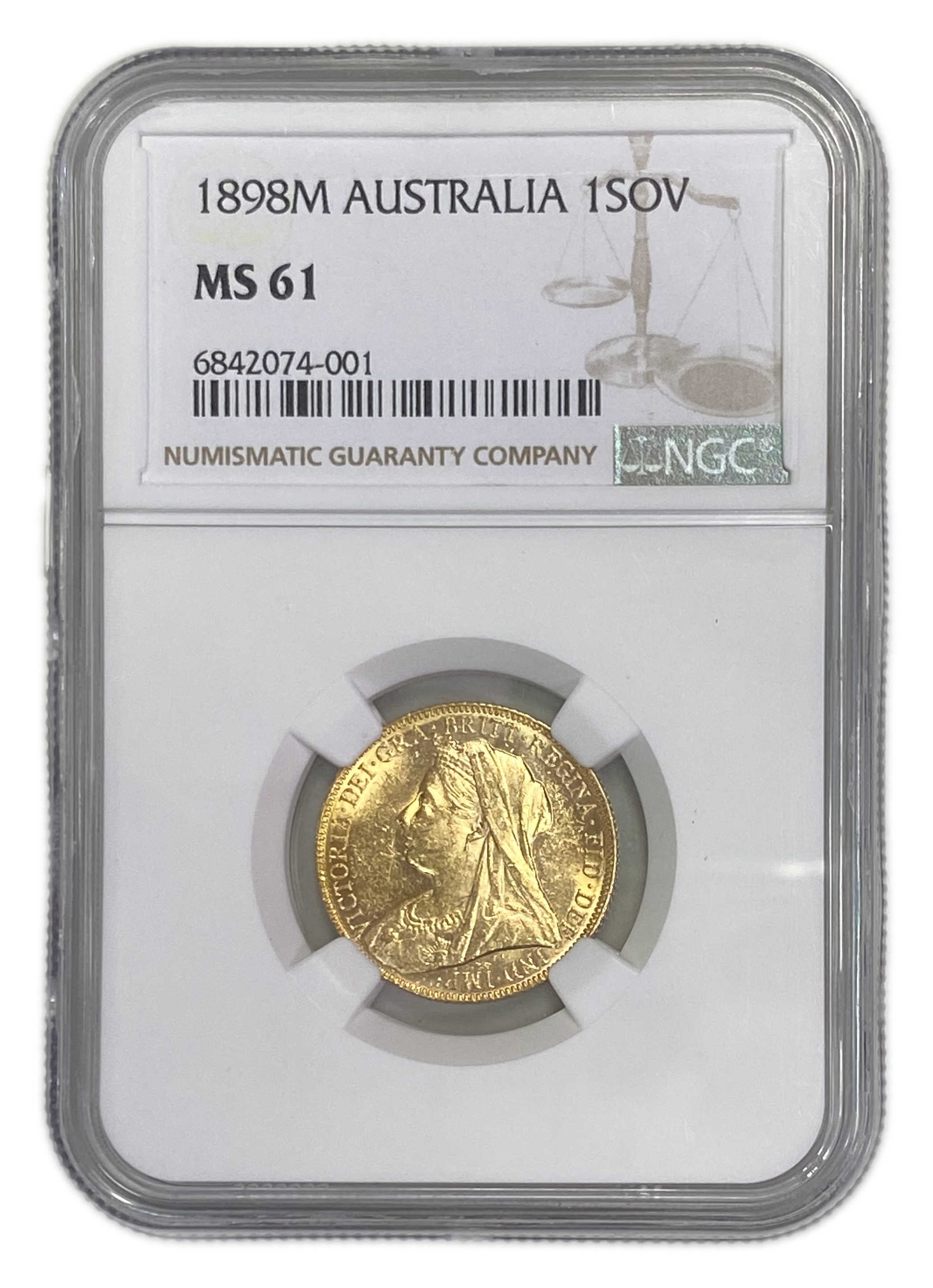 England (Great Britain) – Australia Melbourne – 1 Sovereign 1898 M – Victoria – NGC MS 61 - Gold 917, 7.988g - 1 0