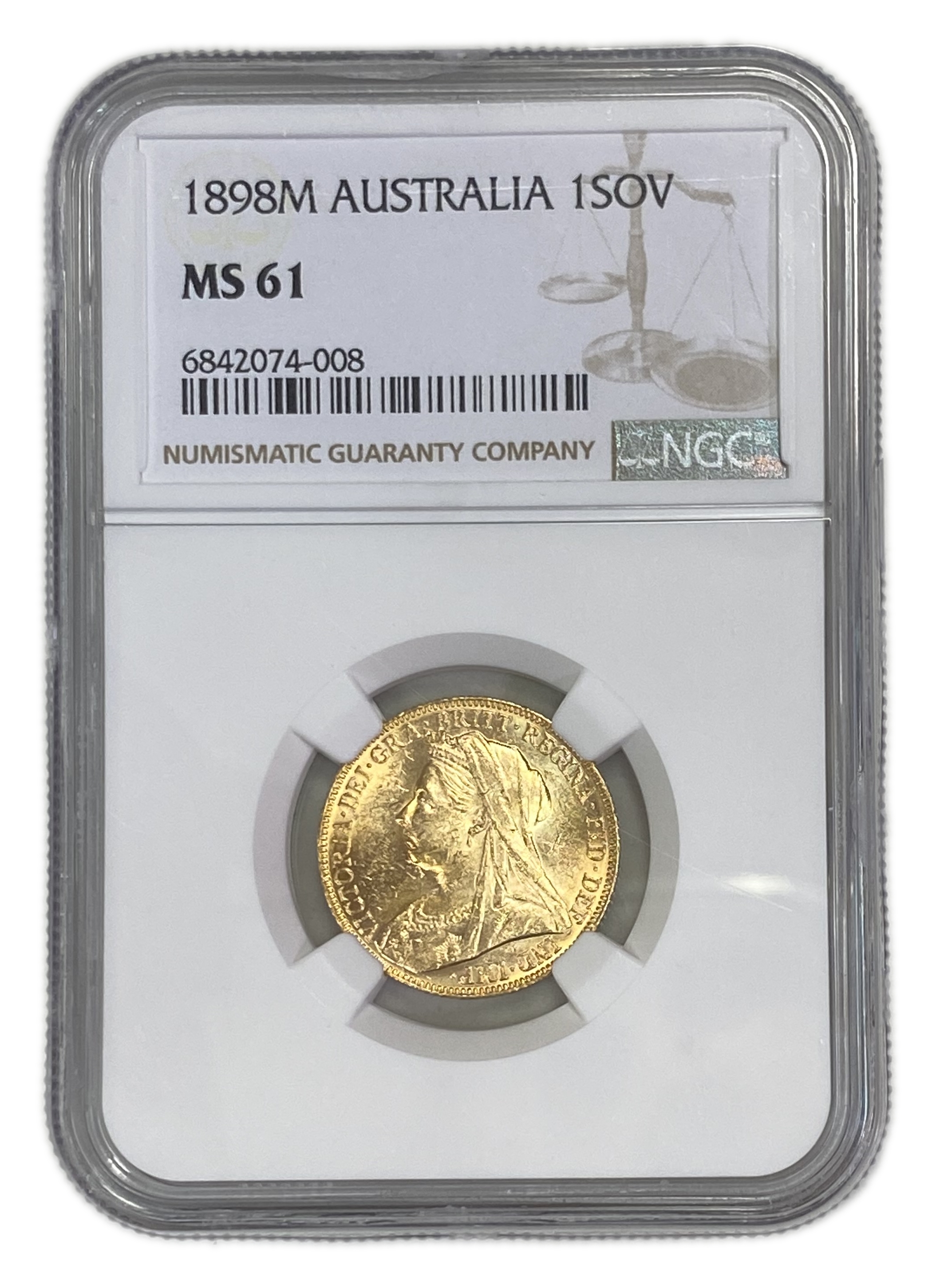 England (Great Britain) – Australia Melbourne – 1 Sovereign 1898 M – Victoria – NGC MS 61 - Gold 917, 7.988g - 1 0