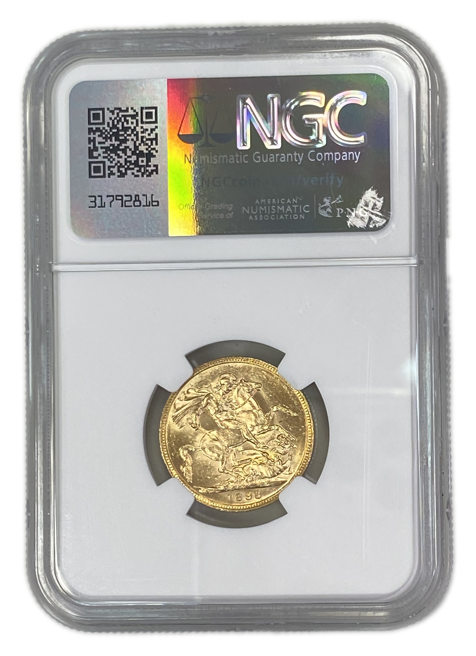 England (Great Britain) – Australia Melbourne – 1 Sovereign 1898 M – Victoria – NGC MS 61 - Gold 917, 7.988g - 1 1