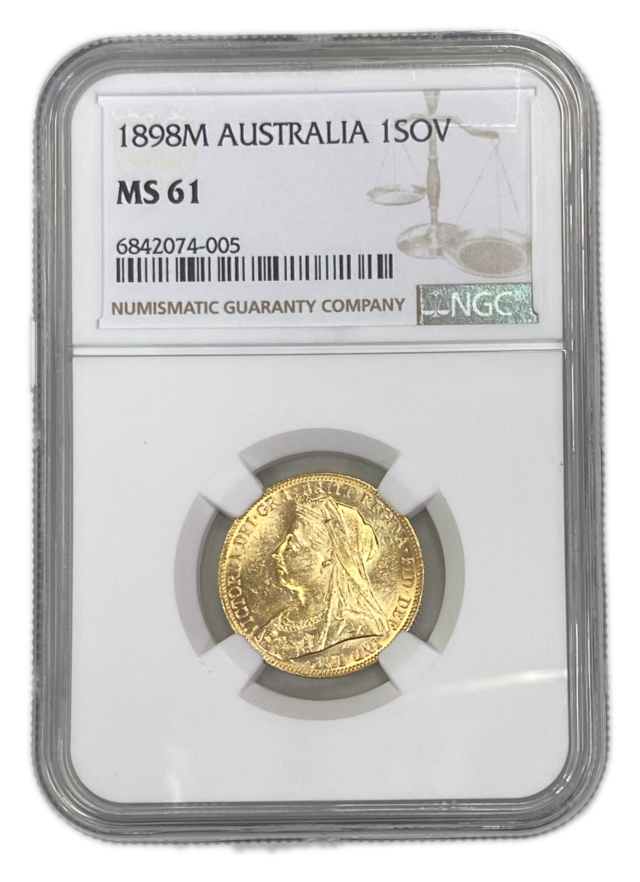 England (Great Britain) – Australia Melbourne – 1 Sovereign 1898 M – Victoria – NGC MS 61 - Gold 917, 7.988g - 1 0
