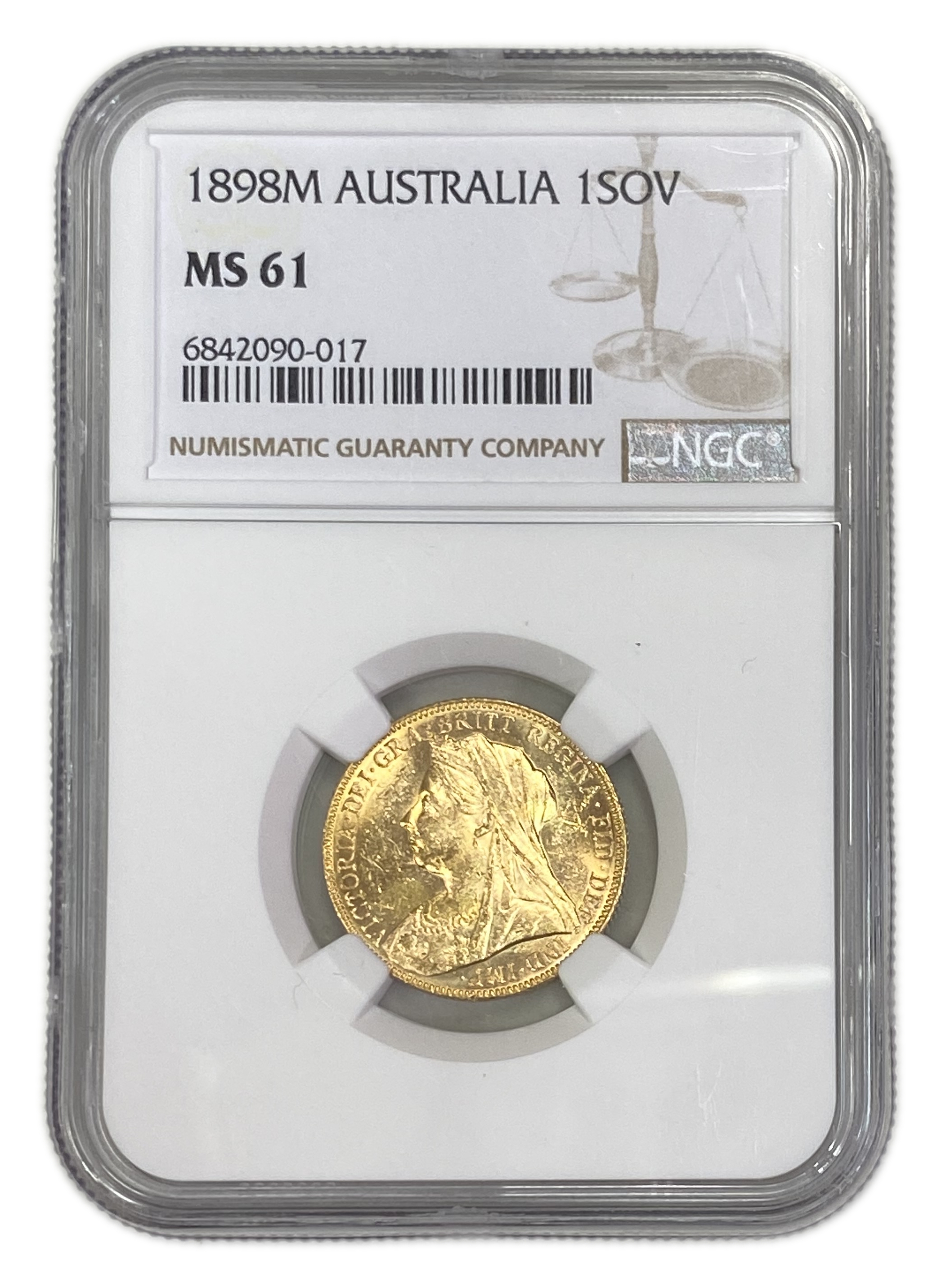 England (Great Britain) – Australia Melbourne – 1 Sovereign 1898 M – Victoria – NGC MS 61 - Gold 917, 7.988g - 1 0