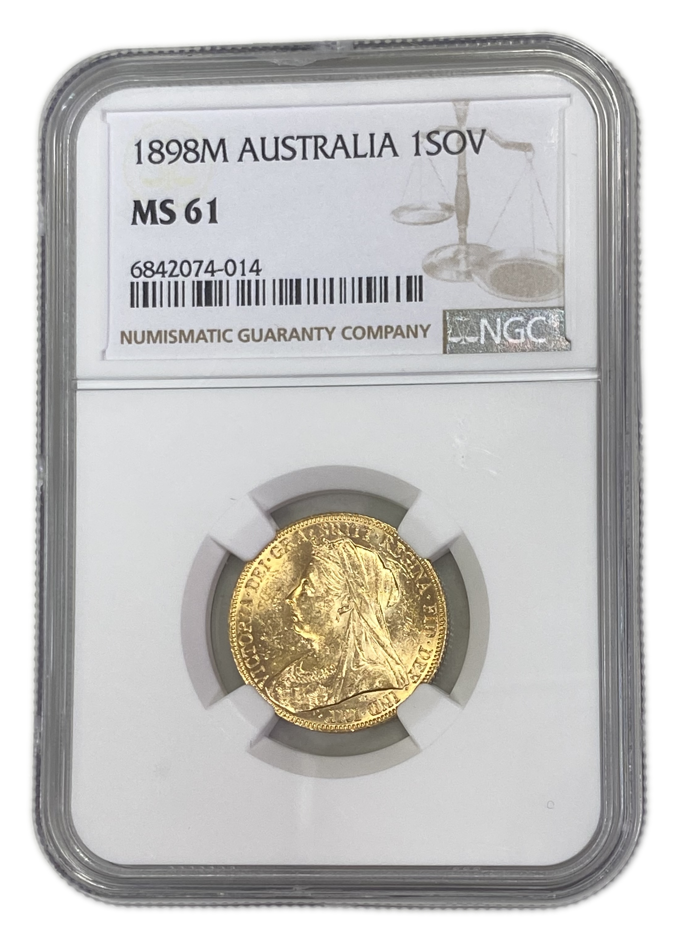 England (Great Britain) – Australia Melbourne – 1 Sovereign 1898 M – Victoria – NGC MS 61 - Gold 917, 7.988g - 1 0