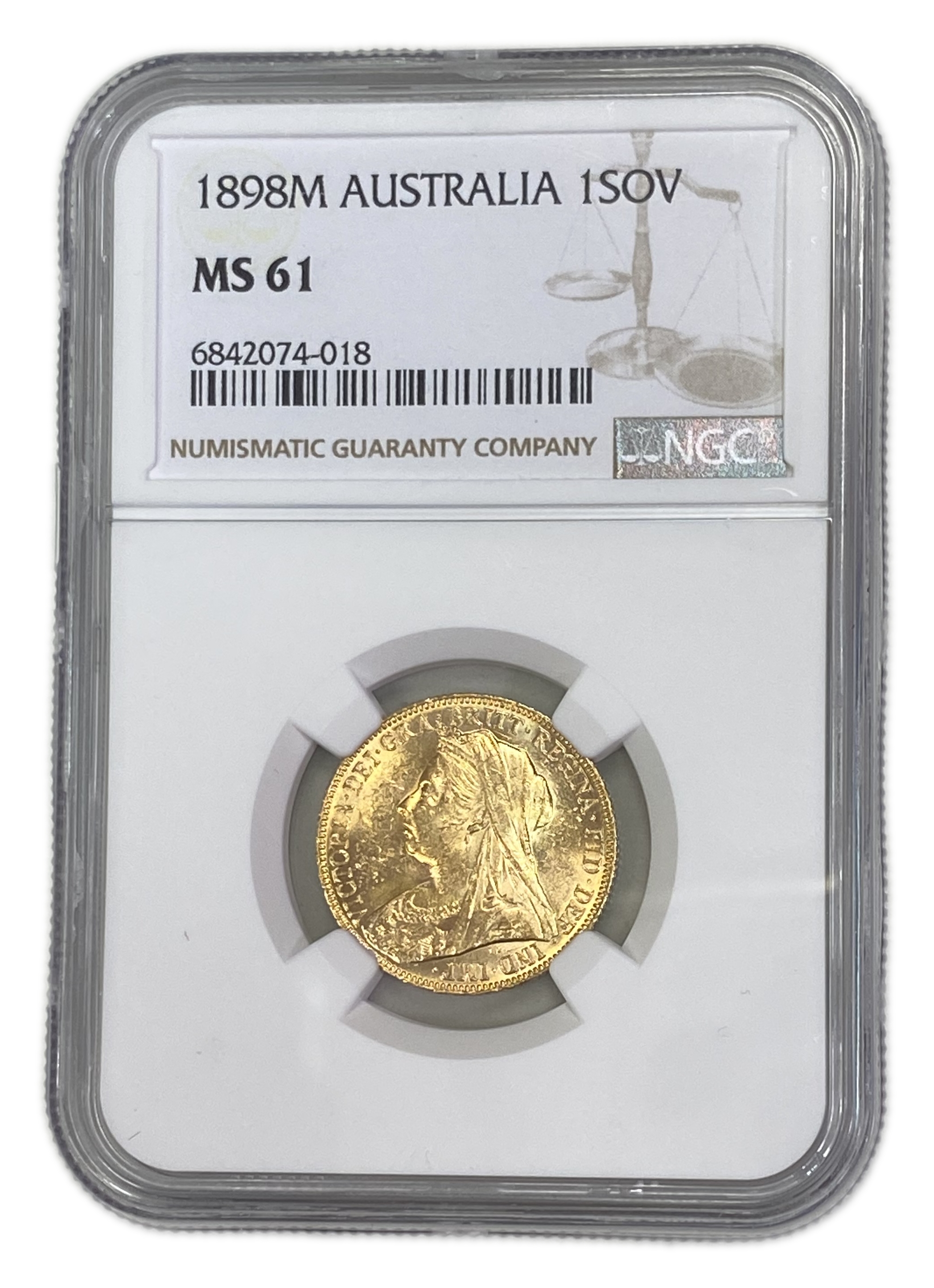 England (Great Britain) – Australia Melbourne – 1 Sovereign 1898 M – Victoria – NGC MS 61 - Gold 917, 7.988g - 1 0