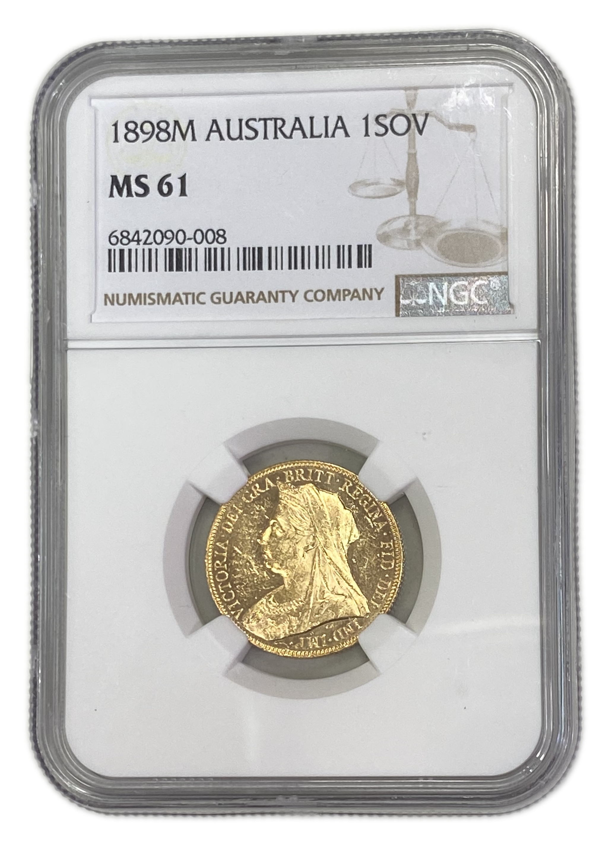 England (Great Britain) – Australia Melbourne – 1 Sovereign 1898 M – Victoria – NGC MS 61 - Gold 917, 7.988g - 1 0