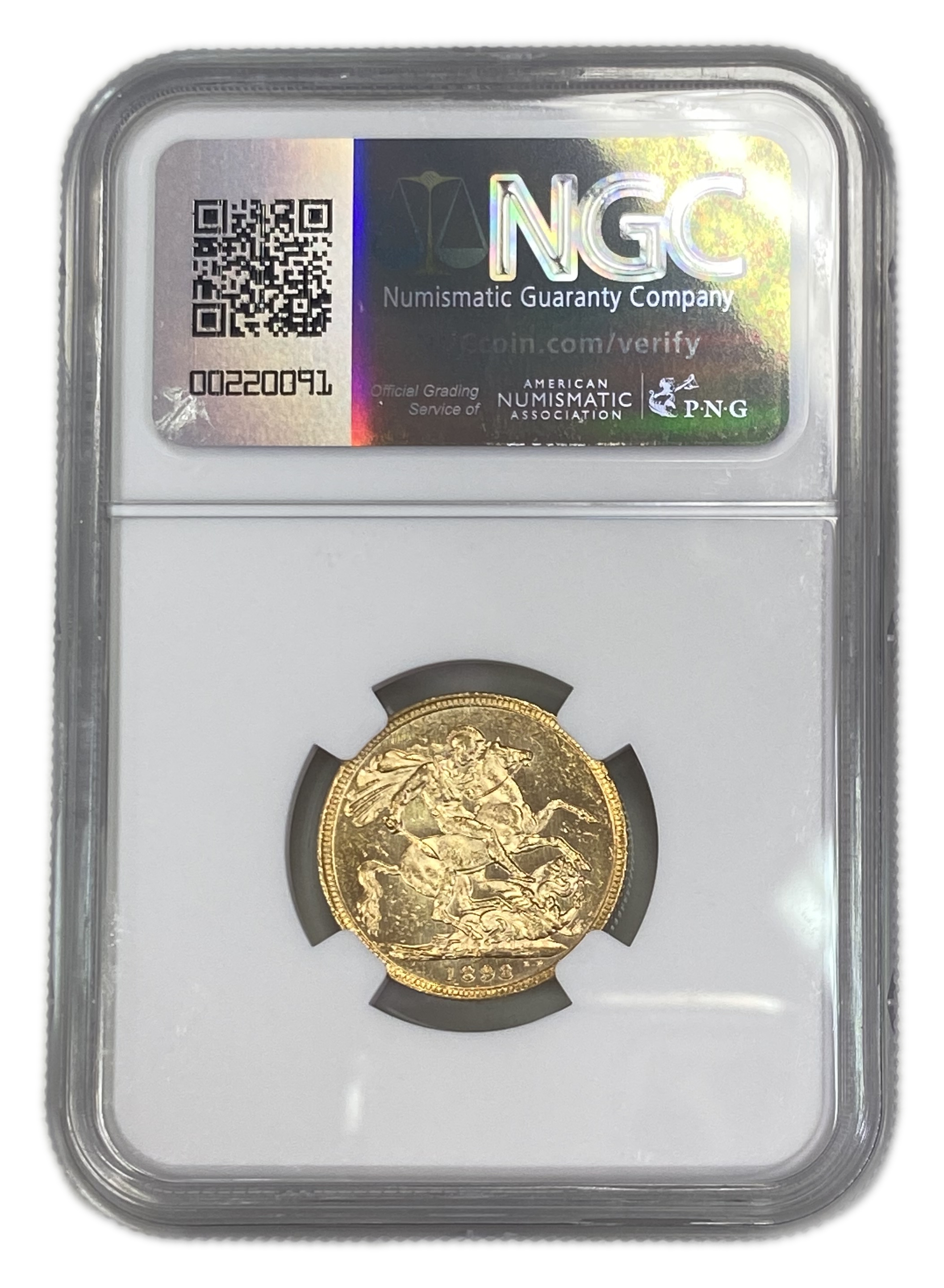 England (Great Britain) – Australia Melbourne – 1 Sovereign 1898 M – Victoria – NGC MS 60 - Gold 917, 7.988g - 1 1