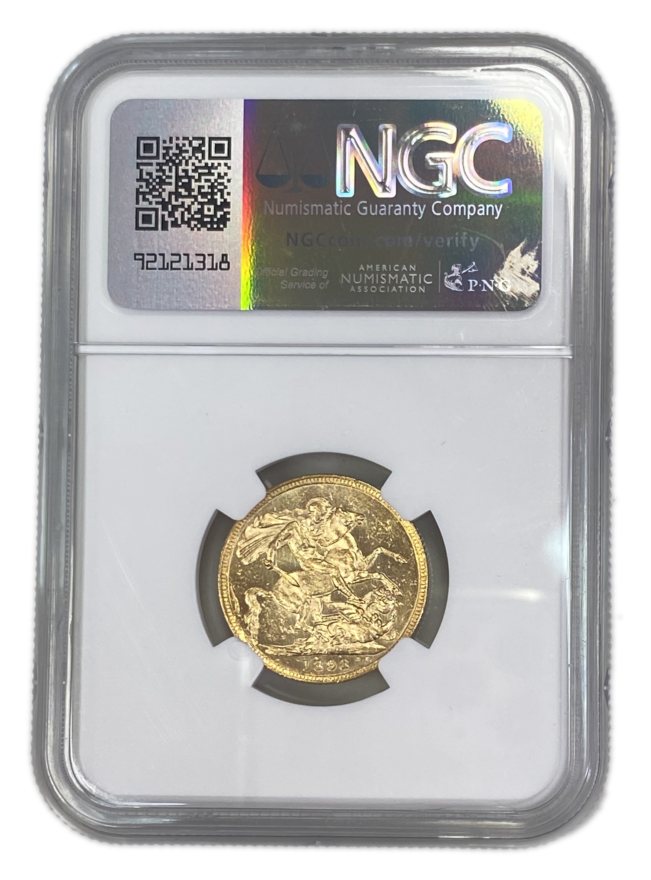 England (Great Britain) – Australia Melbourne – 1 Sovereign 1898 M – Victoria – NGC MS 60 - Gold 917, 7.988g - 1 1