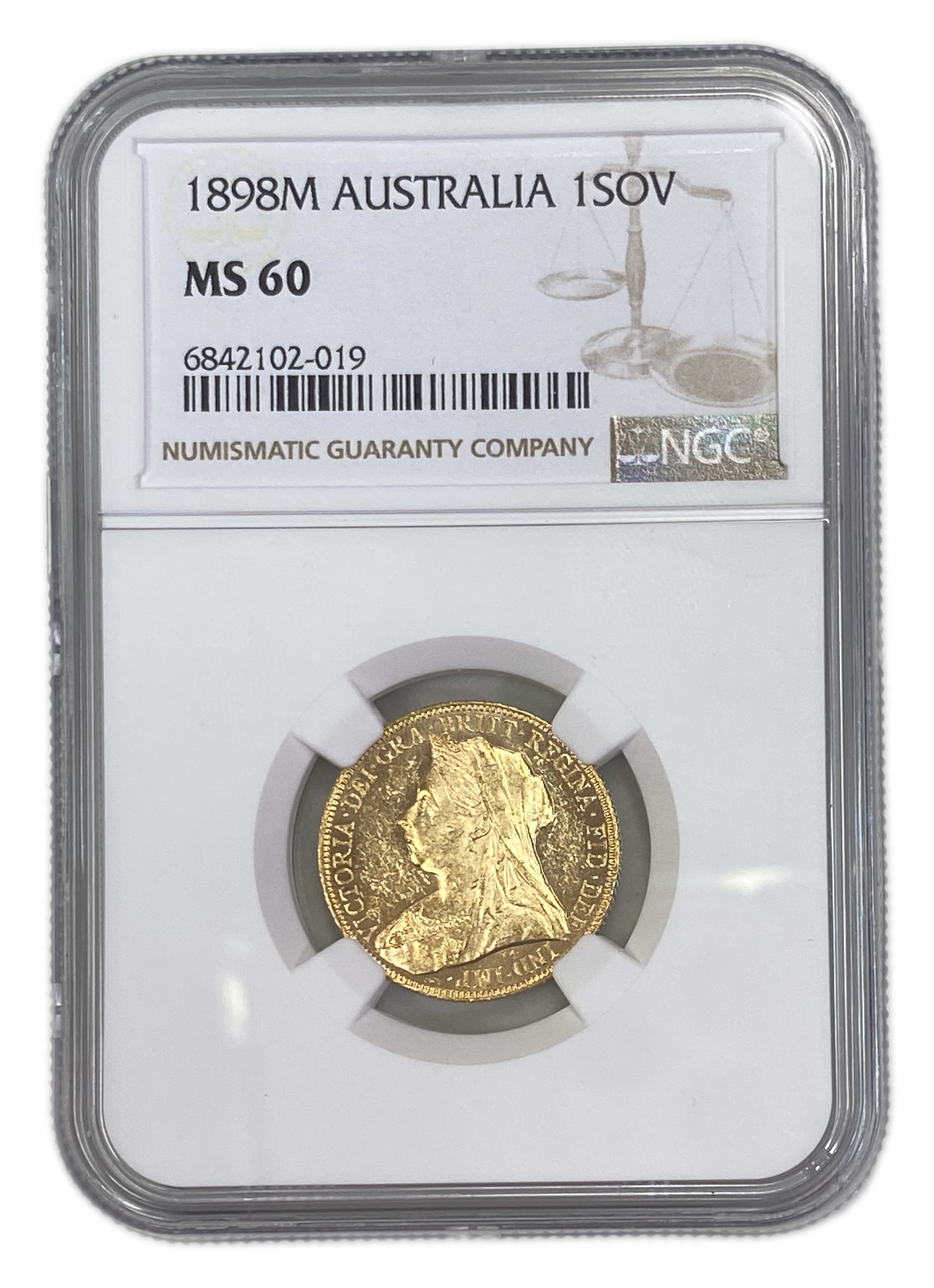 England (Great Britain) – Australia Melbourne – 1 Sovereign 1898 M – Victoria – NGC MS 60 - Gold 917, 7.988g - 1 0