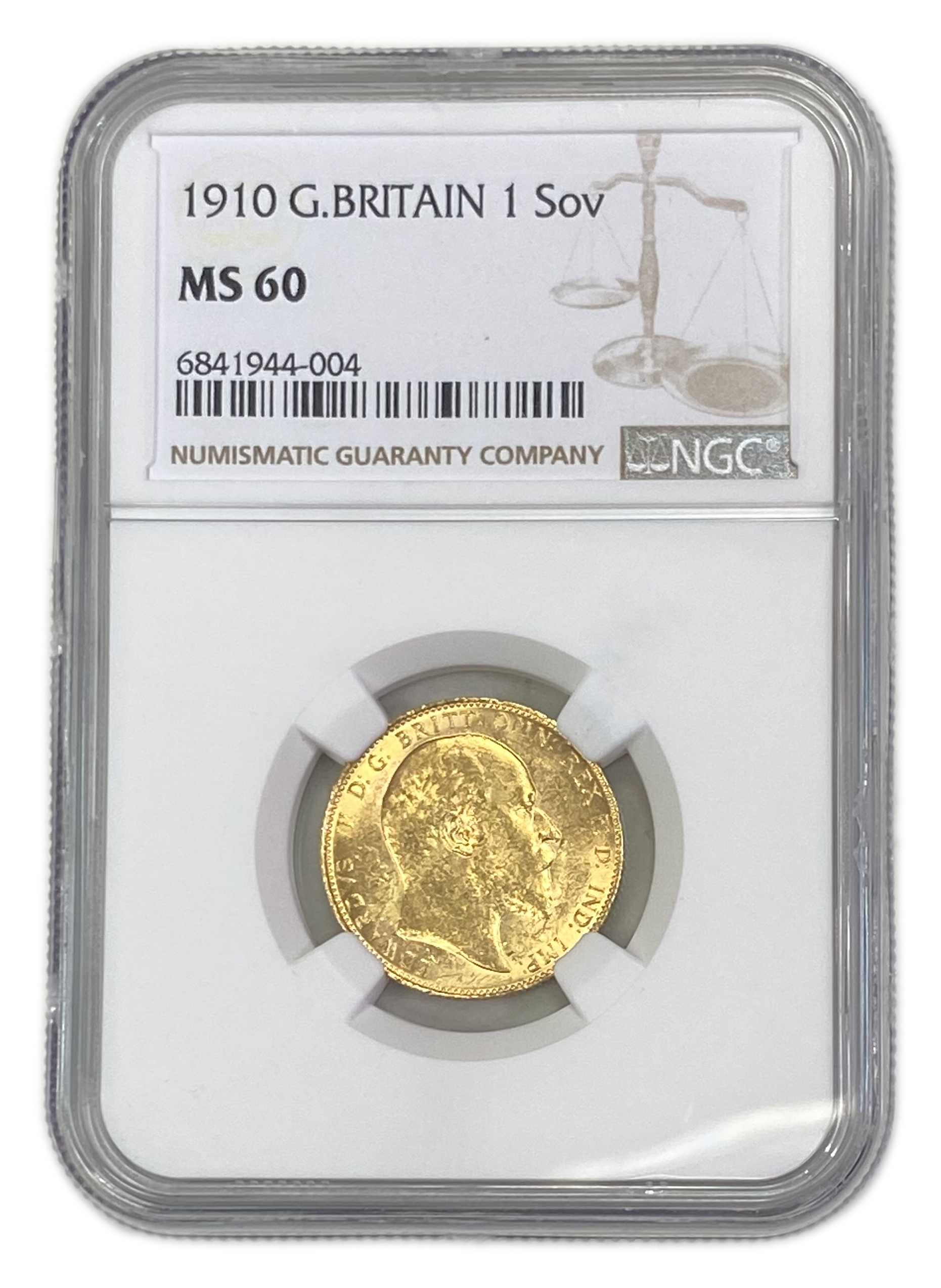 England (Great Britain) – 1 Sovereign 1910 – Edward VII – NGC MS 61 - Gold 917, 7.988g - 1 0