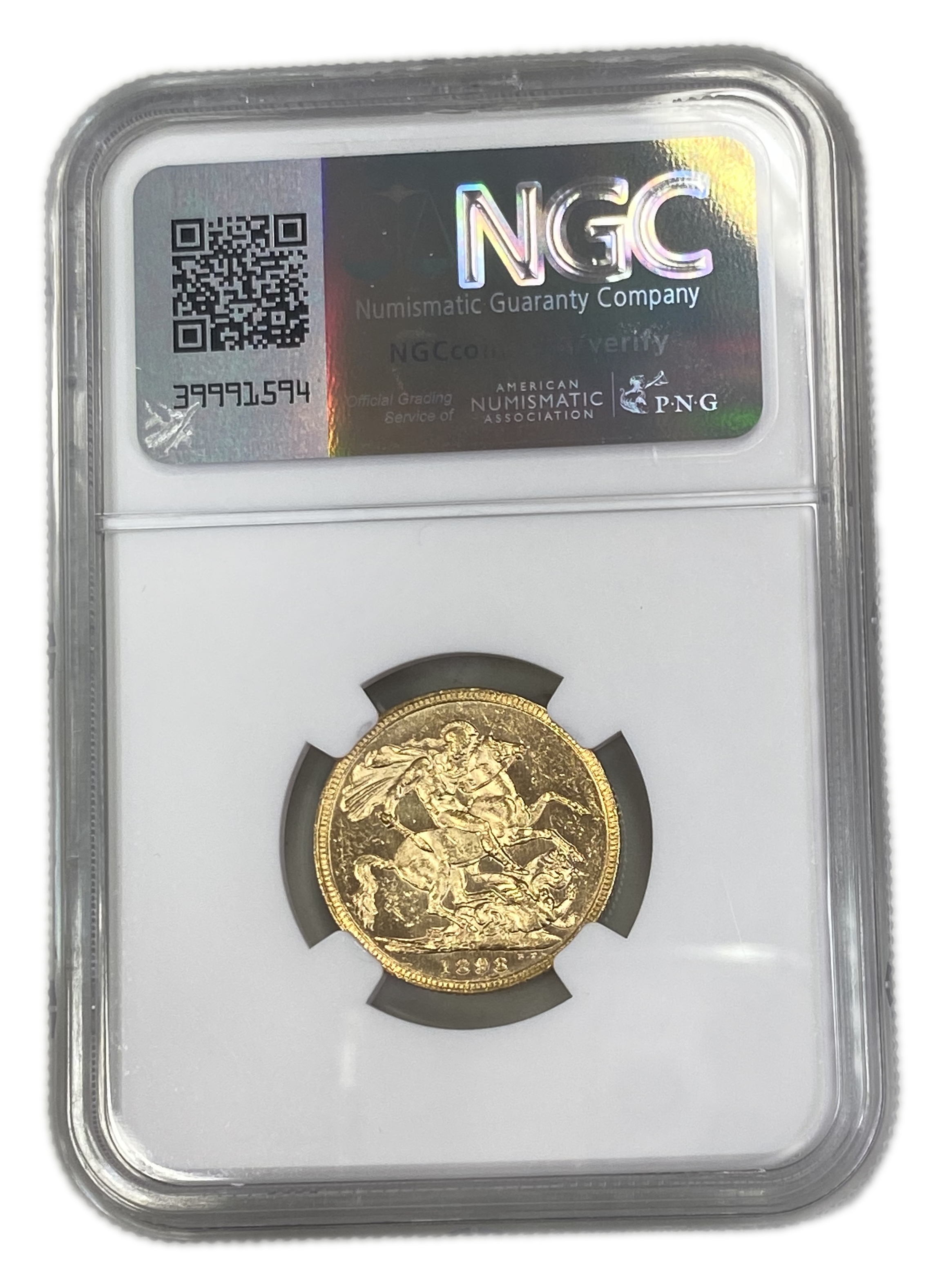 England (Great Britain) – Australia Melbourne – 1 Sovereign 1898 M – Victoria – NGC MS 60 - Gold 917, 7.988g - 1 1