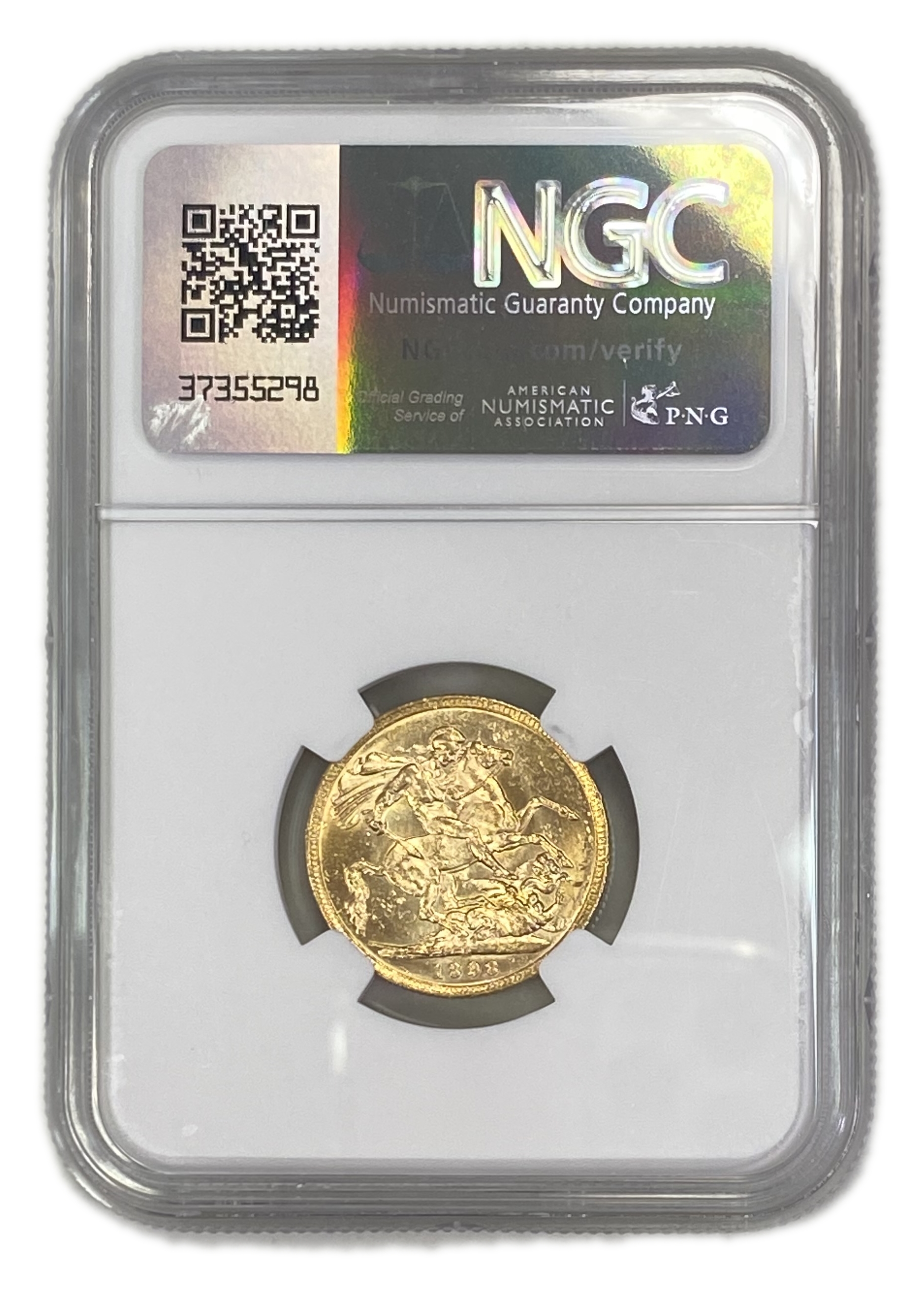 England (Great Britain) – Australia Melbourne – 1 Sovereign 1898 M – Victoria – NGC MS 60 - Gold 917, 7.988g - 1 1