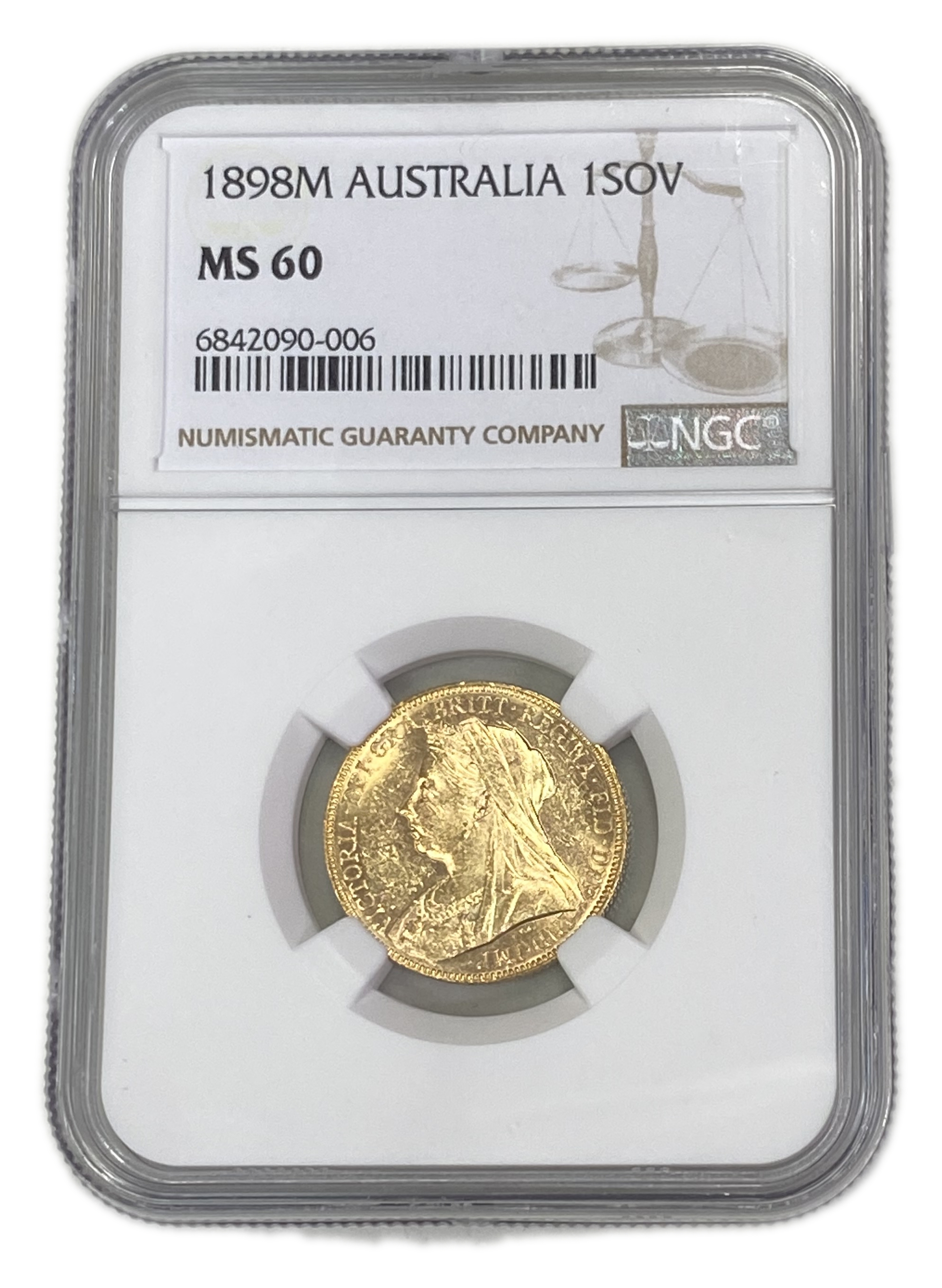 England (Great Britain) – Australia Melbourne – 1 Sovereign 1898 M – Victoria – NGC MS 60 - Gold 917, 7.988g - 1 0