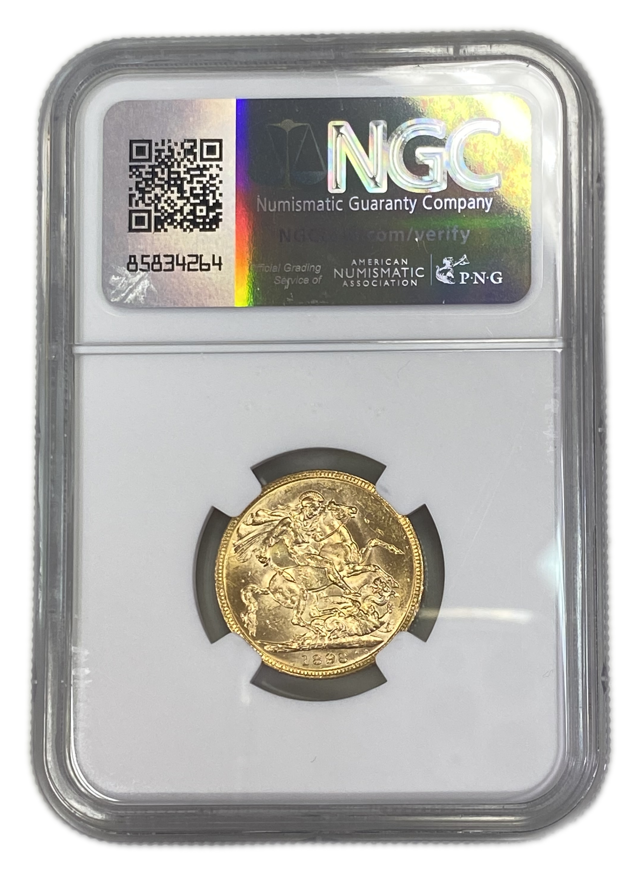 England (Great Britain) – Australia Melbourne – 1 Sovereign 1898 M – Victoria – NGC MS 60 - Gold 917, 7.988g - 1 1