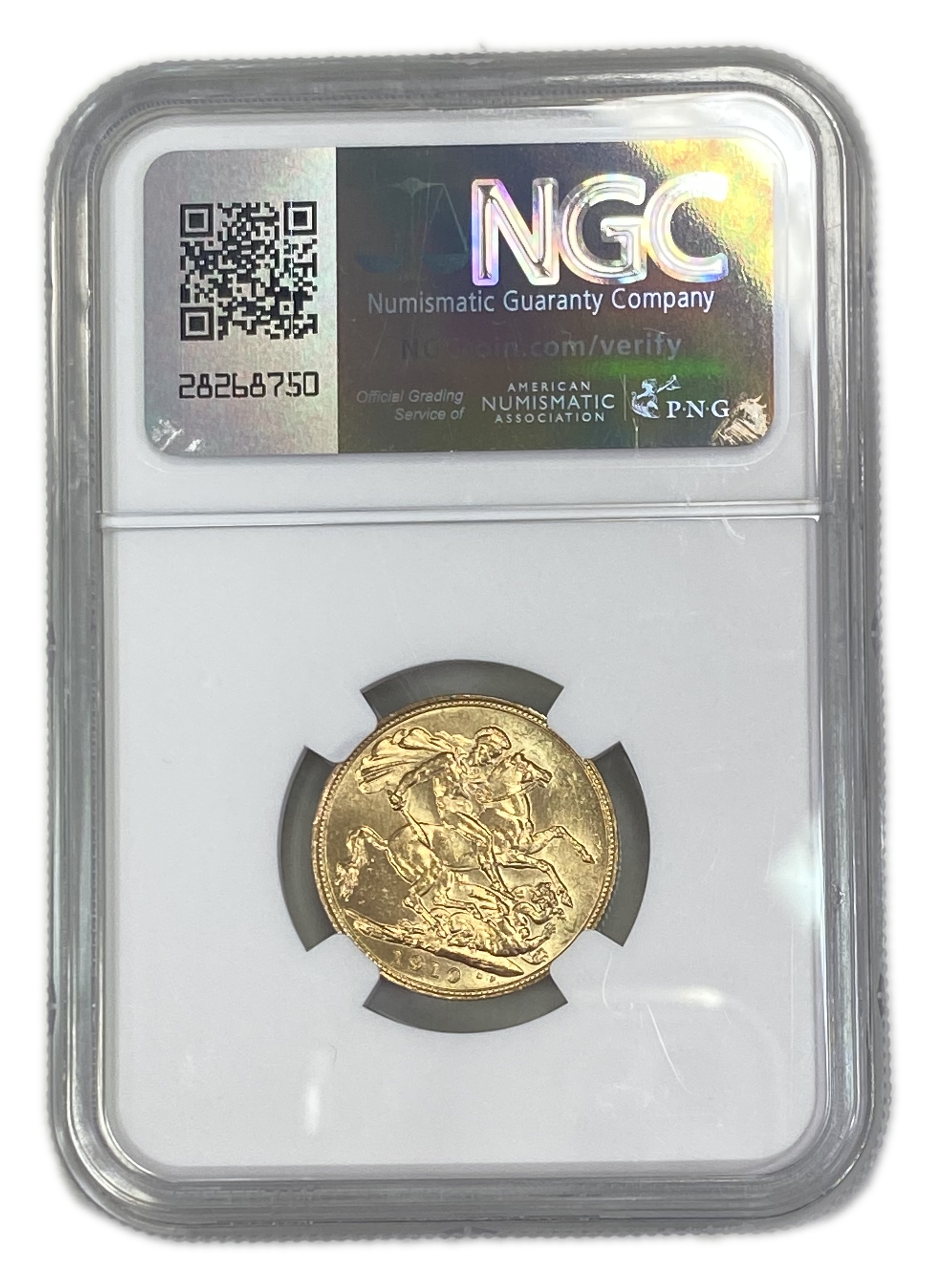 England (Great Britain) – Australia Sydney – 1 Sovereign 1910 S – Edward VII – NGC MS 62 - Gold 917, 7.988g - 1 1