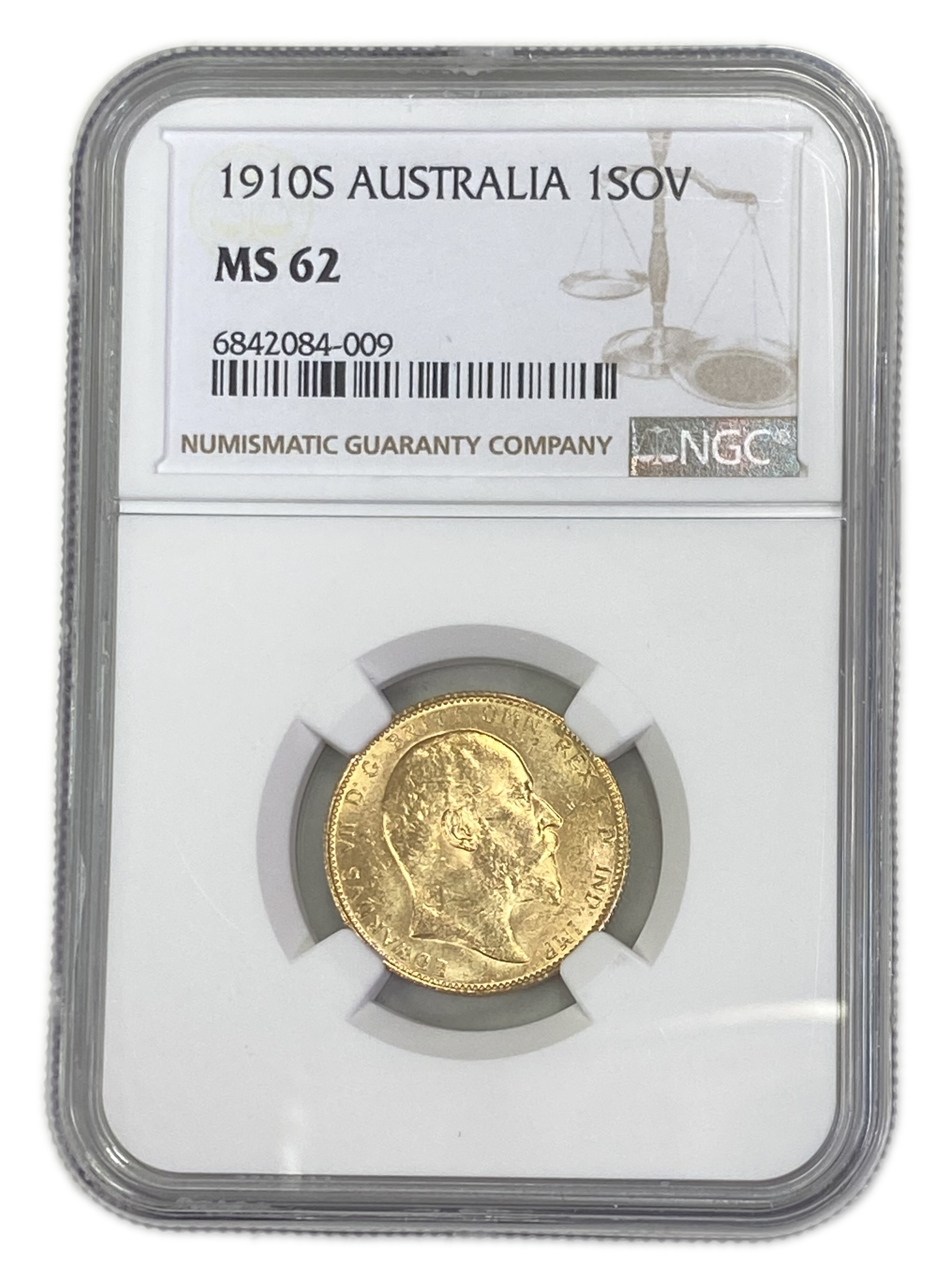 England (Great Britain) – Australia Sydney – 1 Sovereign 1910 S – Edward VII – NGC MS 62 - Gold 917, 7.988g - 1 0