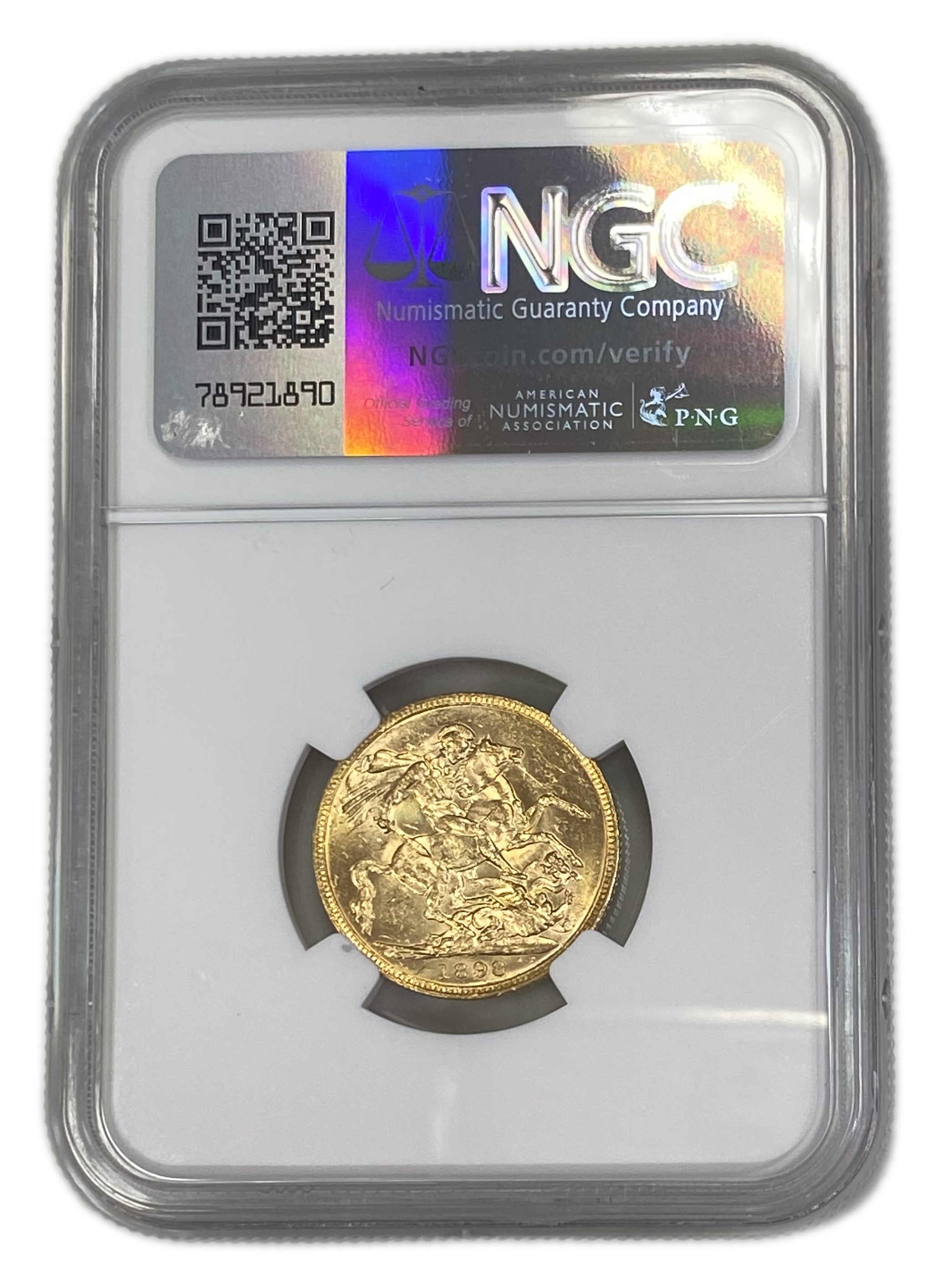 England (Great Britain) – Australia Melbourne – 1 Sovereign 1898 M – Victoria – NGC MS 60 - Gold 917, 7.988g - 1 1