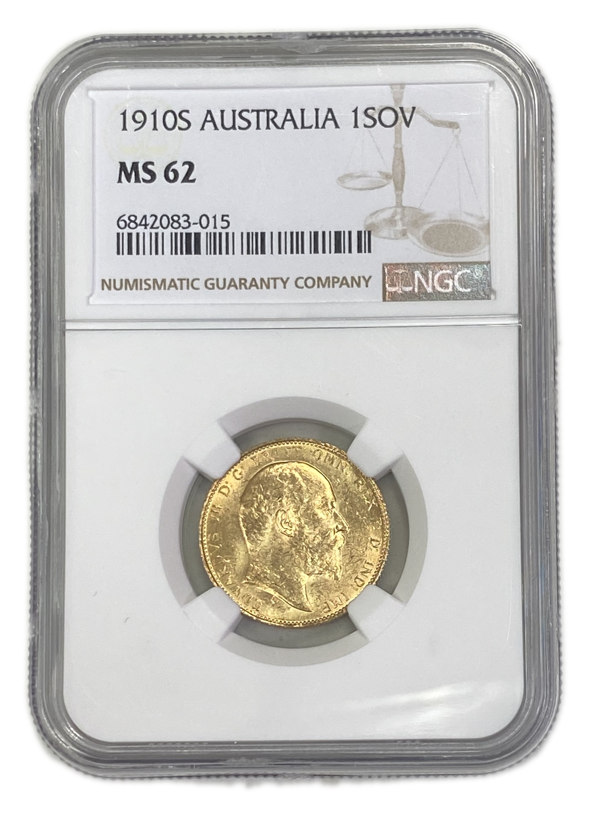 England (Great Britain) – Australia Sydney – 1 Sovereign 1910 S – Edward VII – NGC MS 62 - Gold 917, 7.988g - 1 0