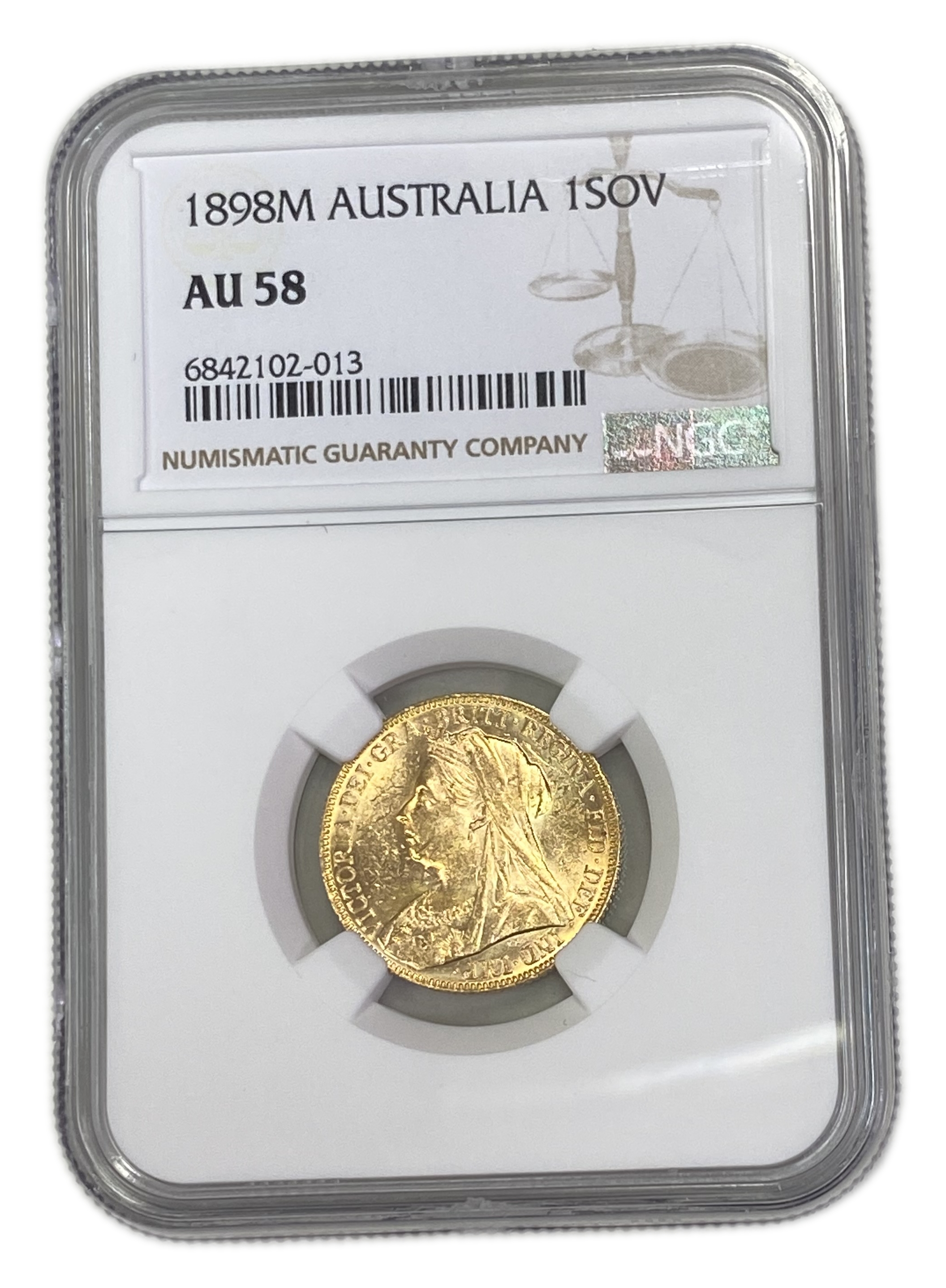England (Great Britain) – Australia Melbourne – 1 Sovereign 1898 M – Victoria – NGC AU 58 - Gold 917, 7.988g - 1 0
