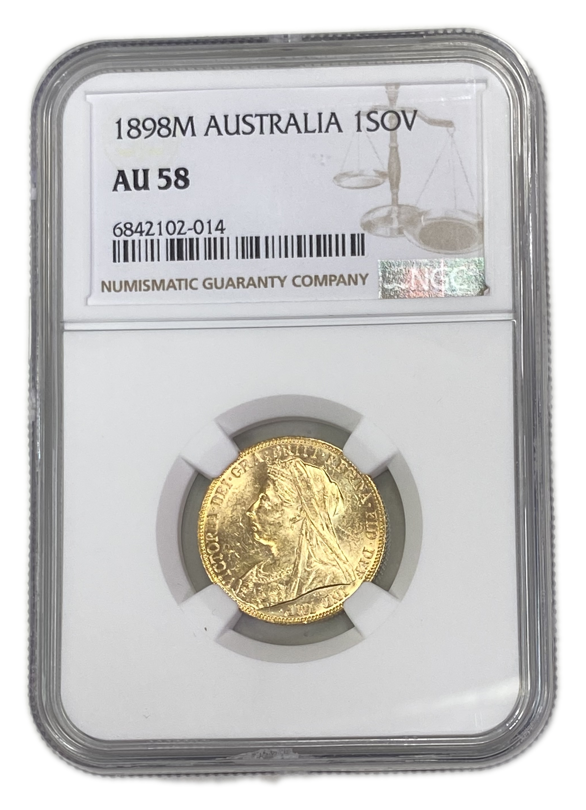 England (Great Britain) – Australia Melbourne – 1 Sovereign 1898 M – Victoria – NGC AU 58 - Gold 917, 7.988g - 1 0