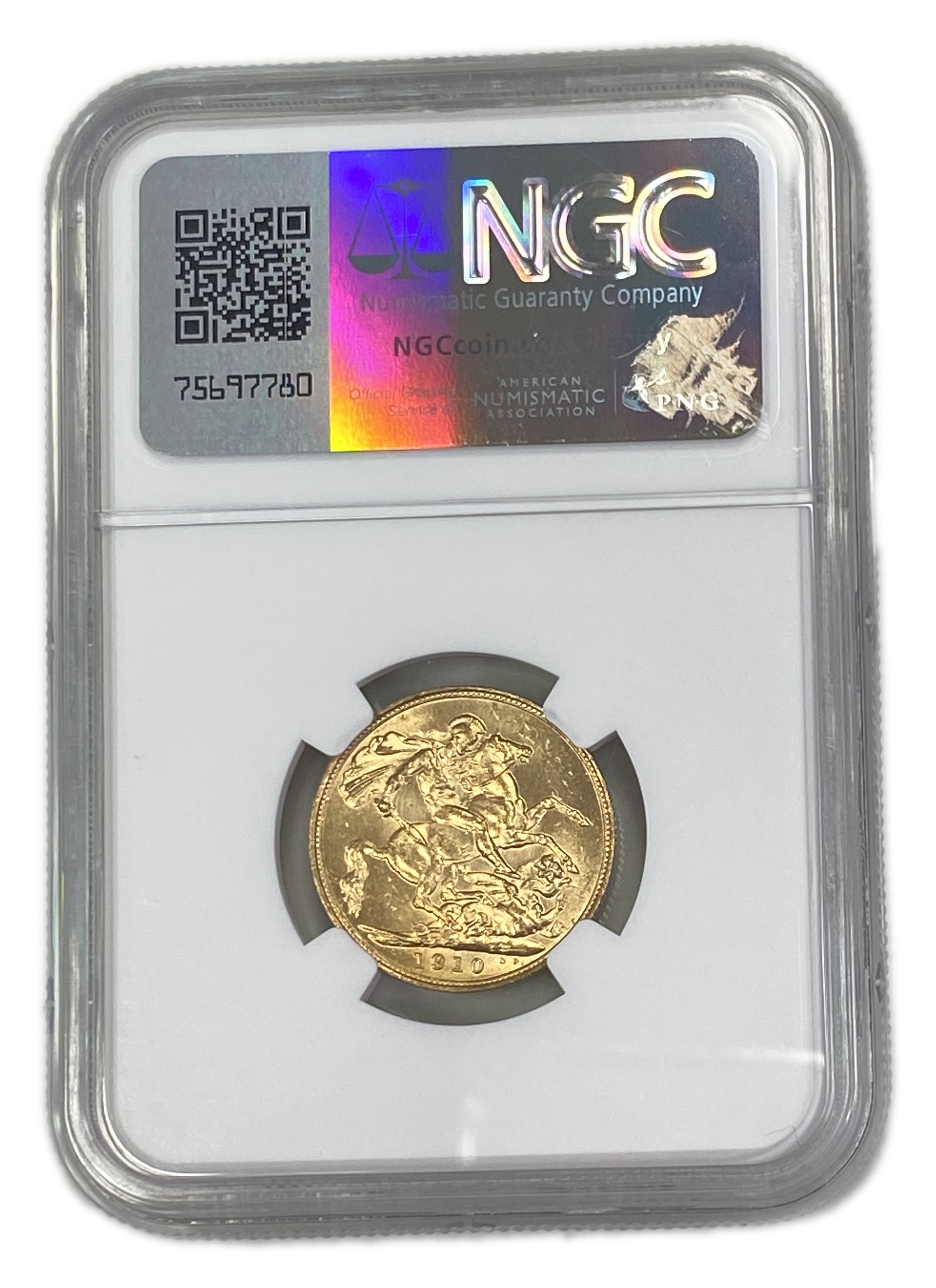 England (Great Britain) – Australia Sydney – 1 Sovereign 1910 S – Edward VII – NGC MS 62 - Gold 917, 7.988g - 1 1