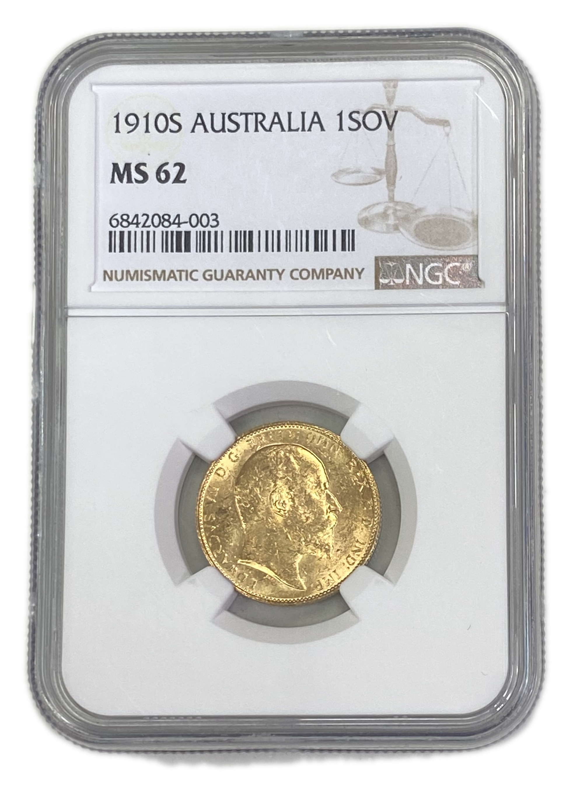 England (Great Britain) – Australia Sydney – 1 Sovereign 1910 S – Edward VII – NGC MS 62 - Gold 917, 7.988g - 1 0