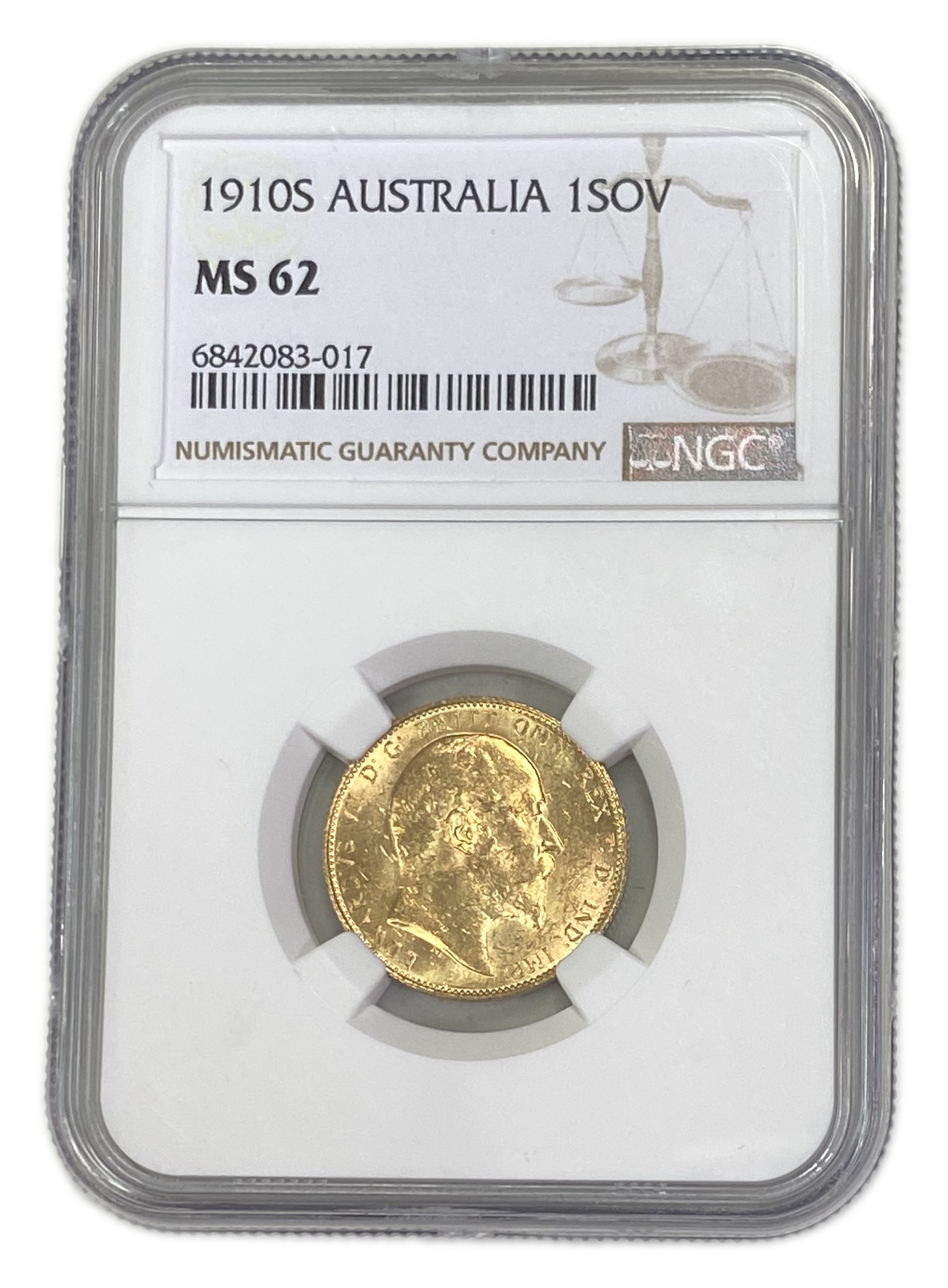 England (Great Britain) – Australia Sydney – 1 Sovereign 1910 S – Edward VII – NGC MS 62 - Gold 917, 7.988g - 1 0