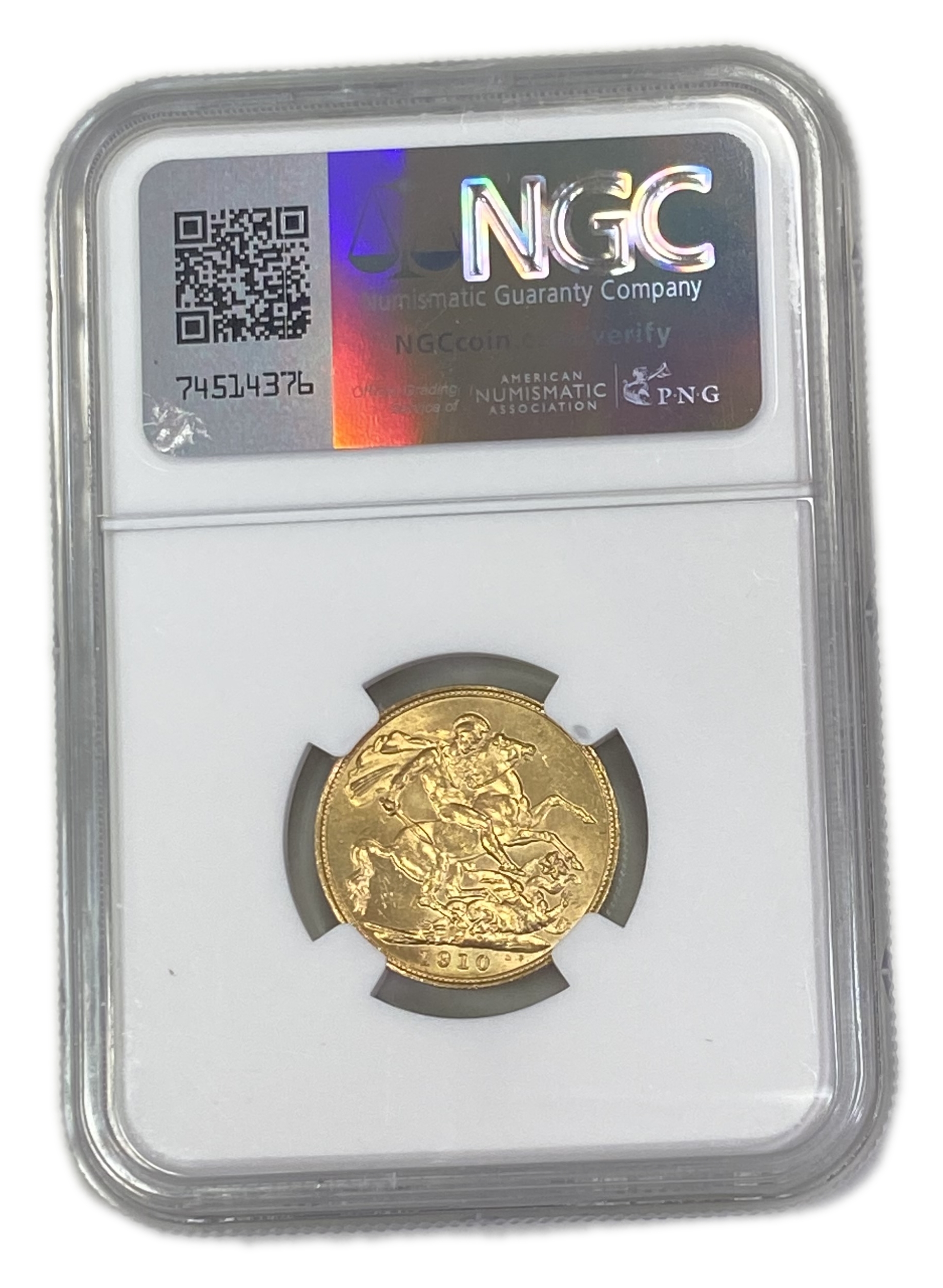 England (Great Britain) – Australia Sydney – 1 Sovereign 1910 S – Edward VII – NGC MS 62 - Gold 917, 7.988g - 1 1