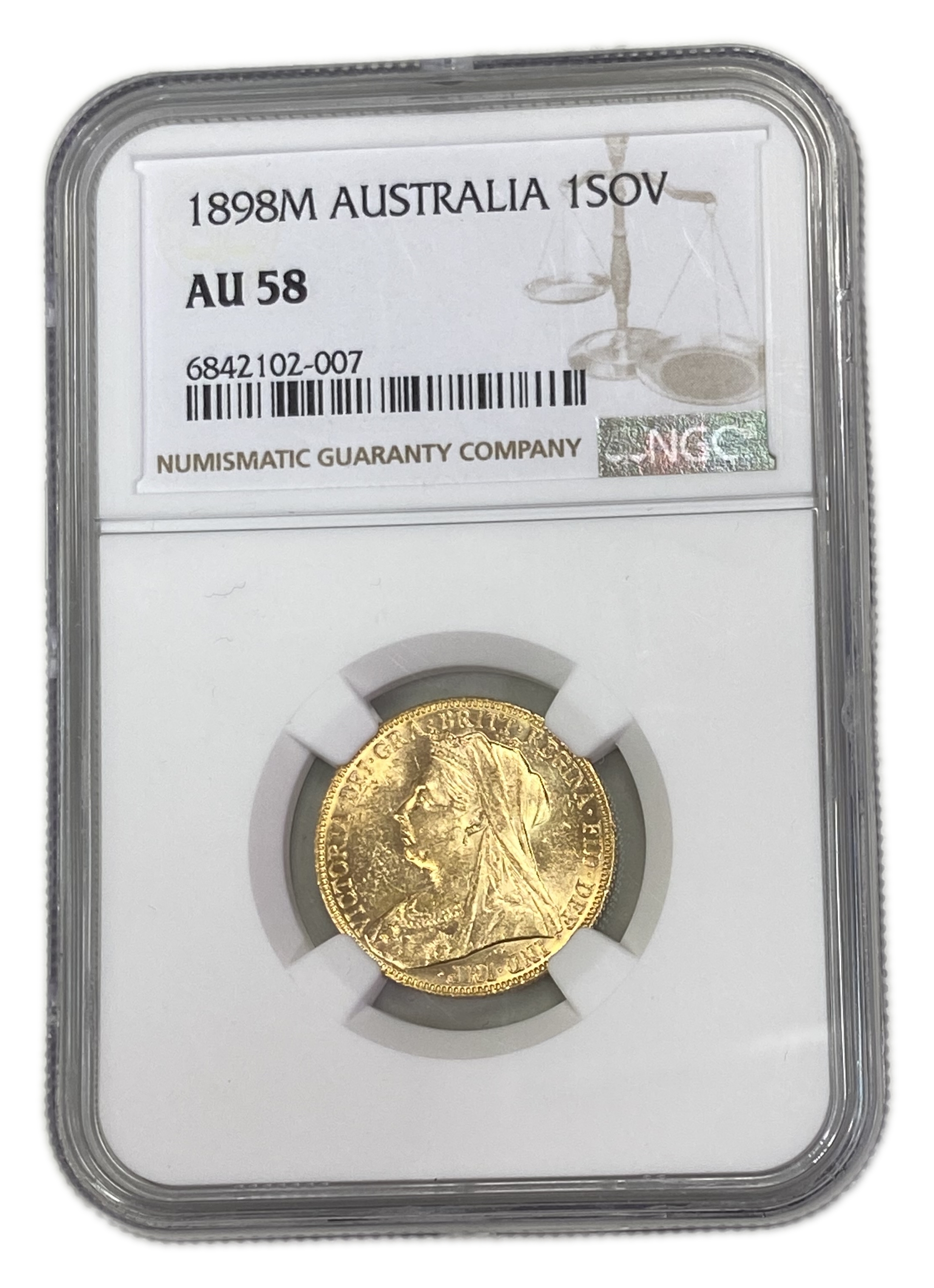 England (Great Britain) – Australia Melbourne – 1 Sovereign 1898 M – Victoria – NGC AU 58 - Gold 917, 7.988g - 1 0