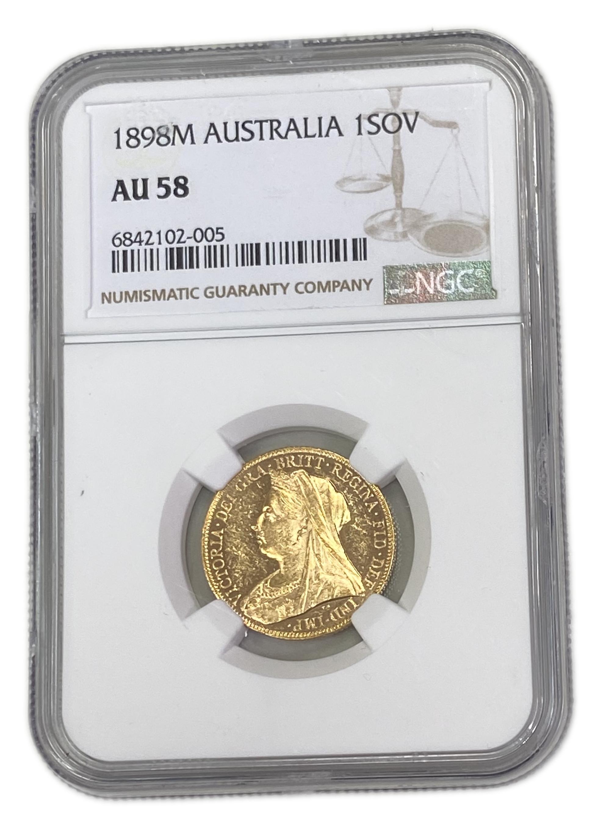 England (Great Britain) – Australia Melbourne – 1 Sovereign 1898 M – Victoria – NGC AU 58 - Gold 917, 7.988g - 1 0