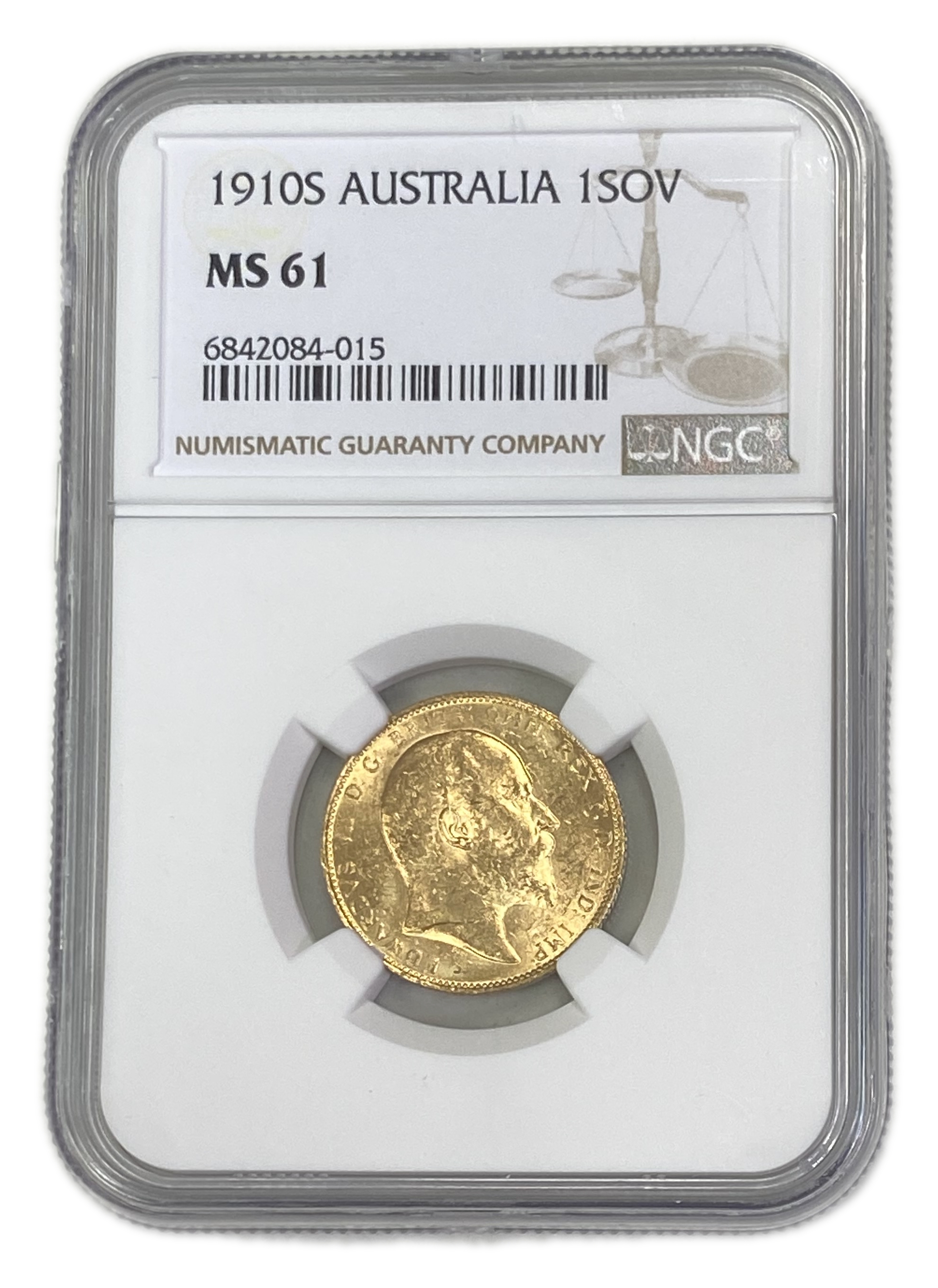 England (Great Britain) – Australia Sydney – 1 Sovereign 1910 S – Edward VII – NGC MS 61 - Gold 917, 7.988g - 1 0