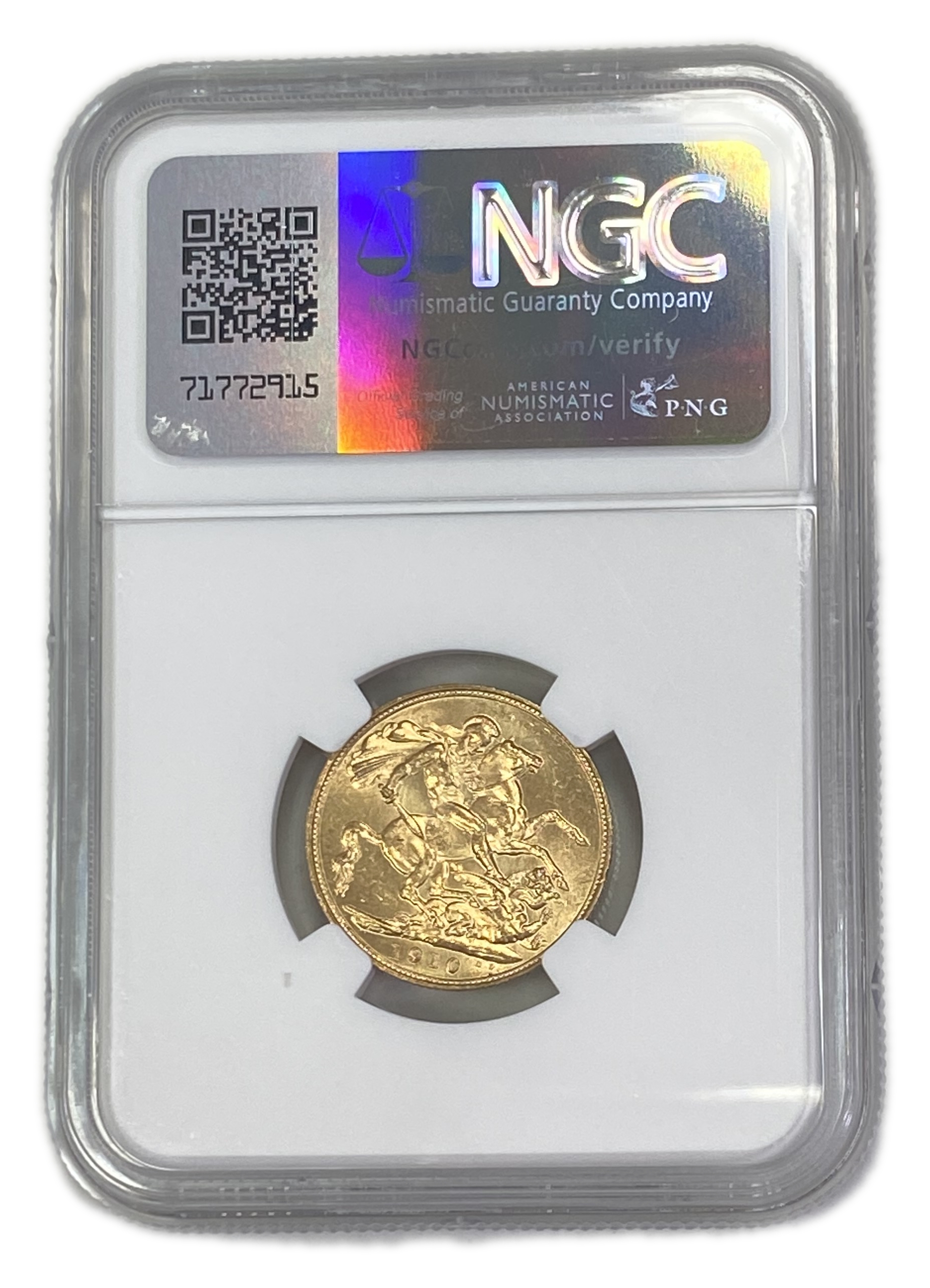 England (Great Britain) – Australia Sydney – 1 Sovereign 1910 S – Edward VII – NGC MS 61 - Gold 917, 7.988g - 1 1